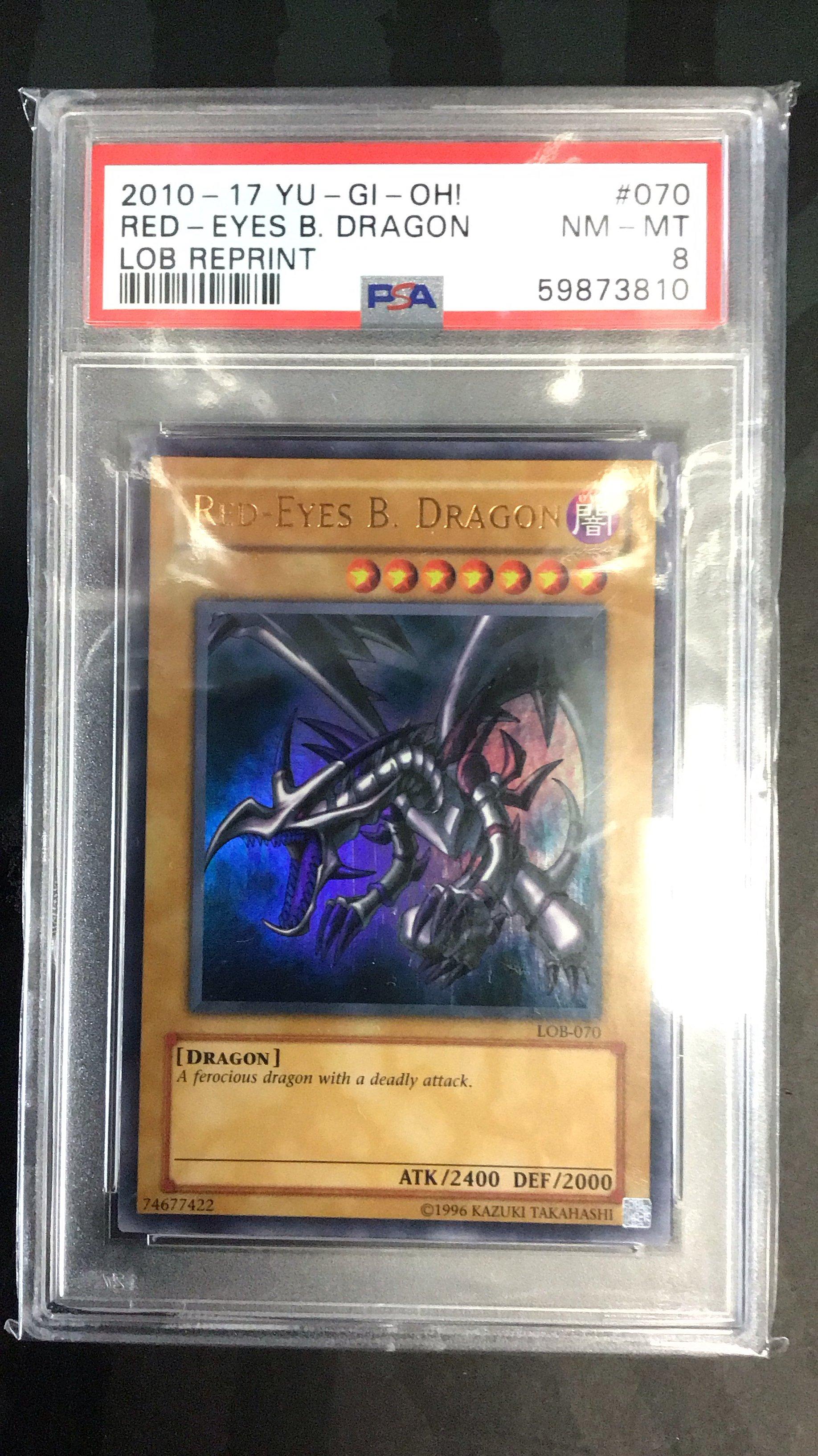 2010-2017 Yu-gi-oh! Legend Of Blue Eyes White Dragon Reprint 070 Red-eyes B. Dragon PSA 8
