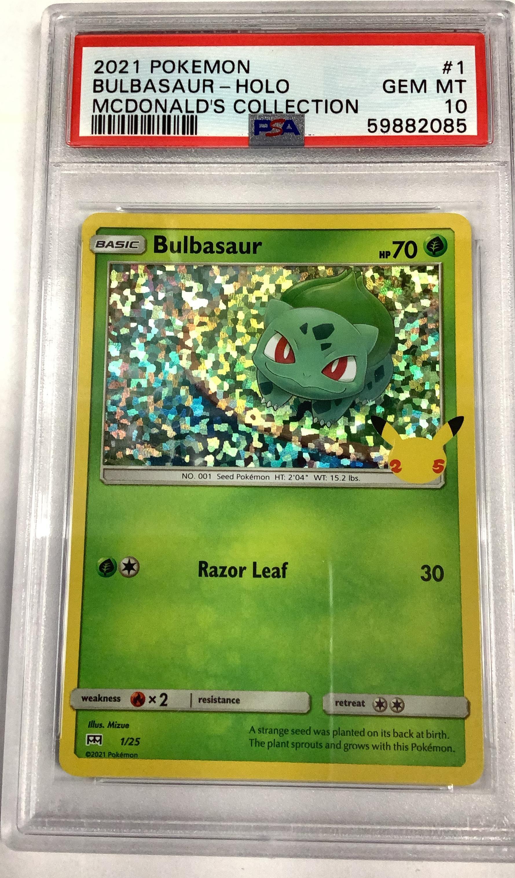 2021 Pokemon Mcdonald's Collection 1 Bulbasaur-holo PSA 10 Graded Card |  GameStop