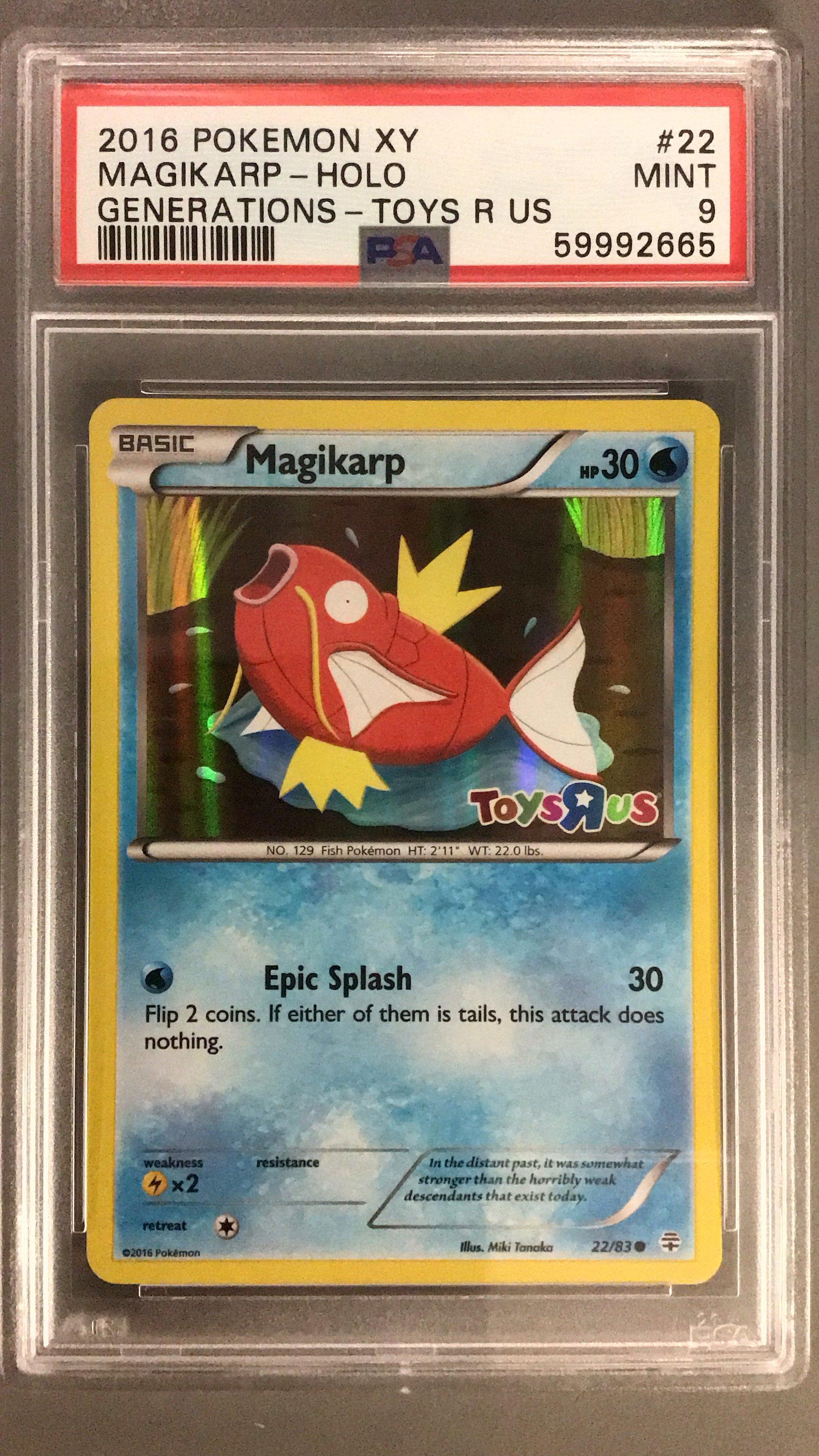 2016 Pokemon Xy Generations 22 Magikarp-holo Toys R Us PSA 9