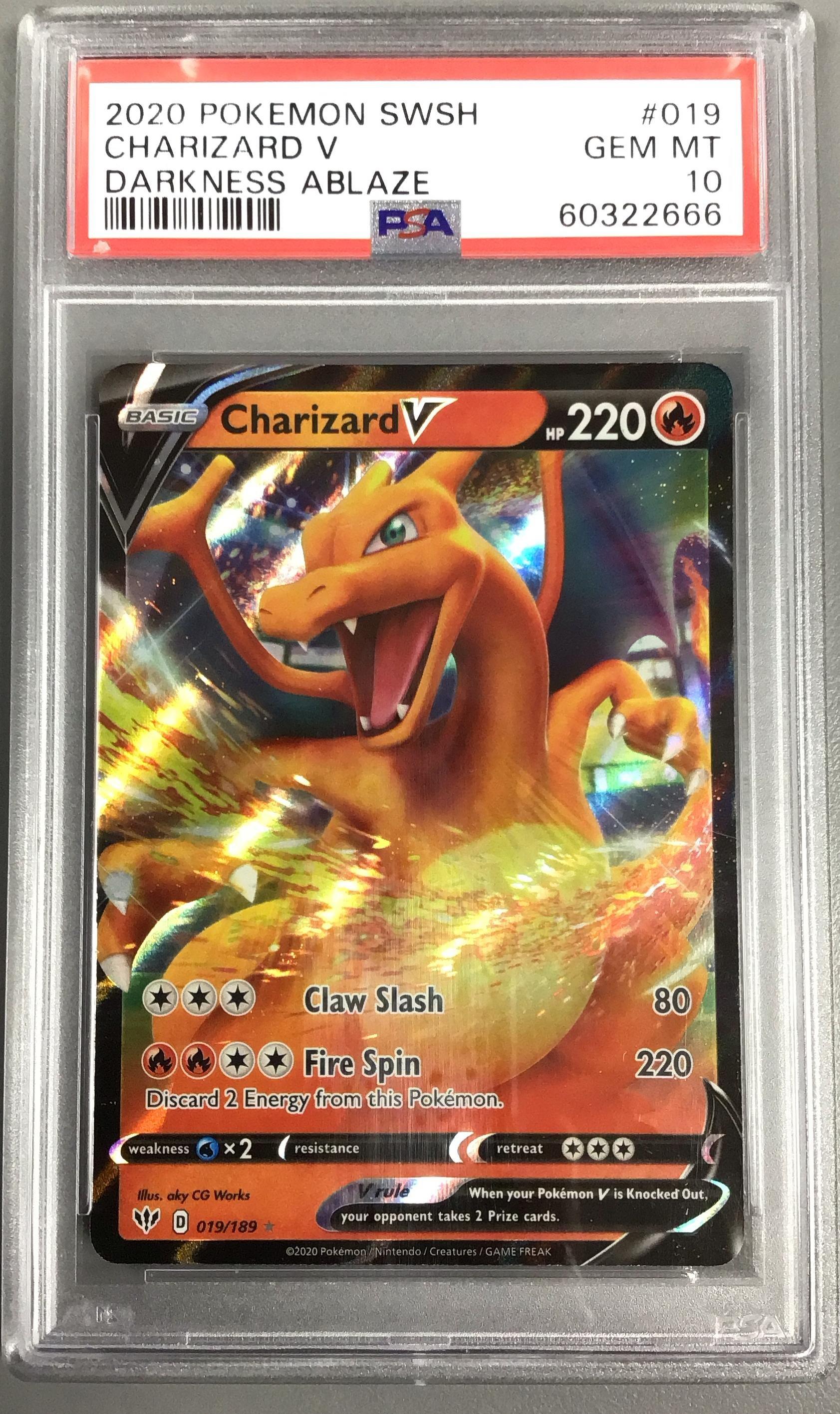 2020 Pokemon Sword & Shield Darkness Ablaze 019 Charizard V PSA 10
