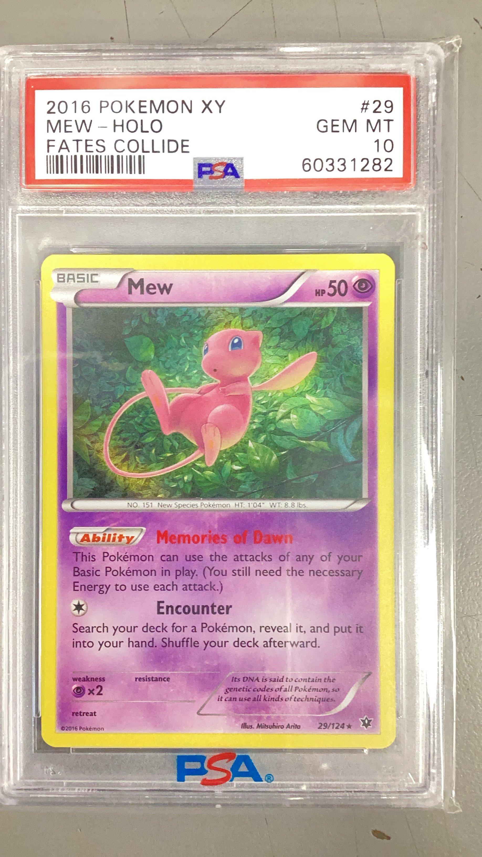 2016 Pokemon Xy Fates Collide 29 Mew-holo PSA 10 Graded Card
