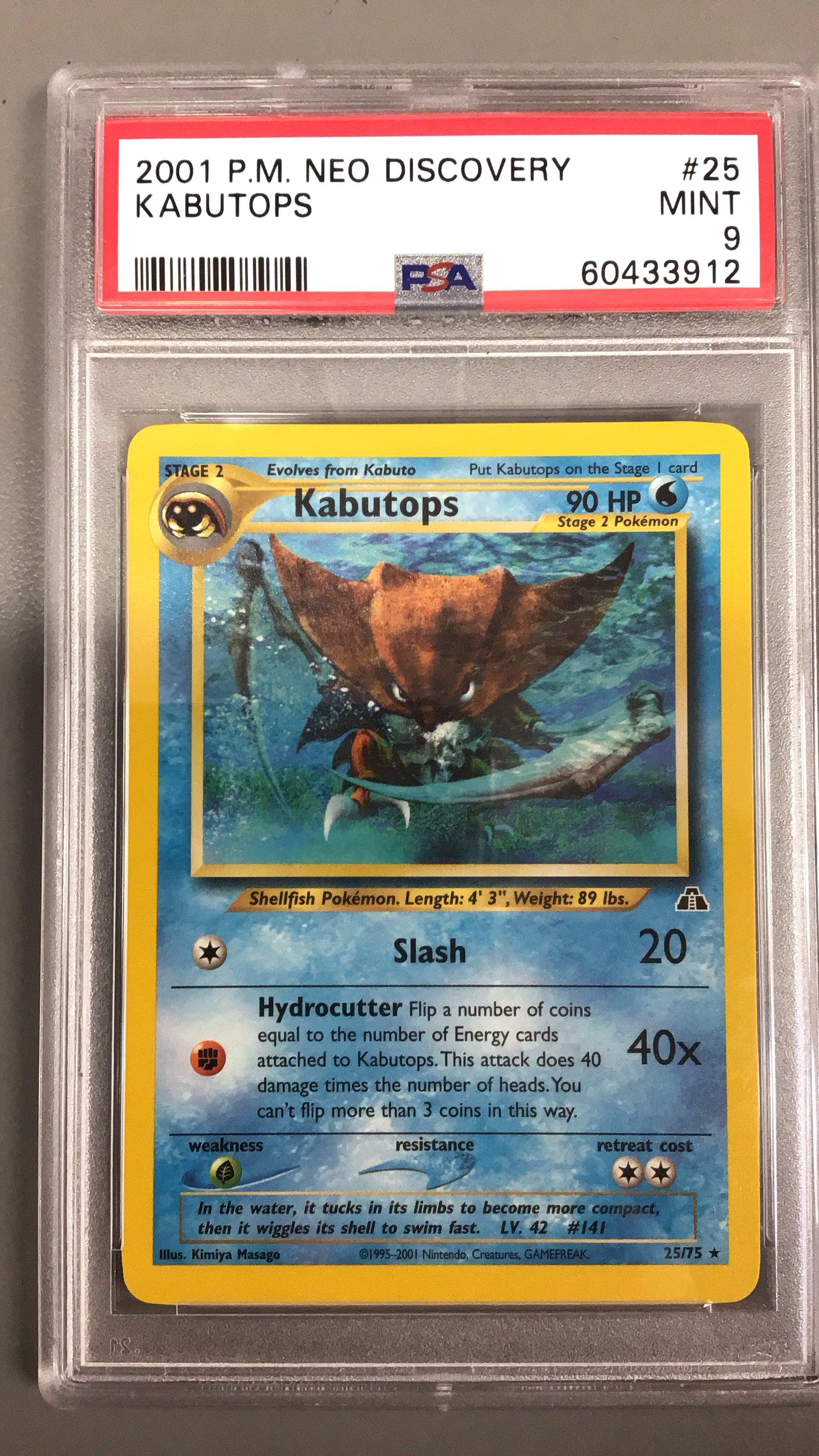 2001 Pokemon Neo Discovery 25 Kabutops PSA 9 Graded Card | GameStop