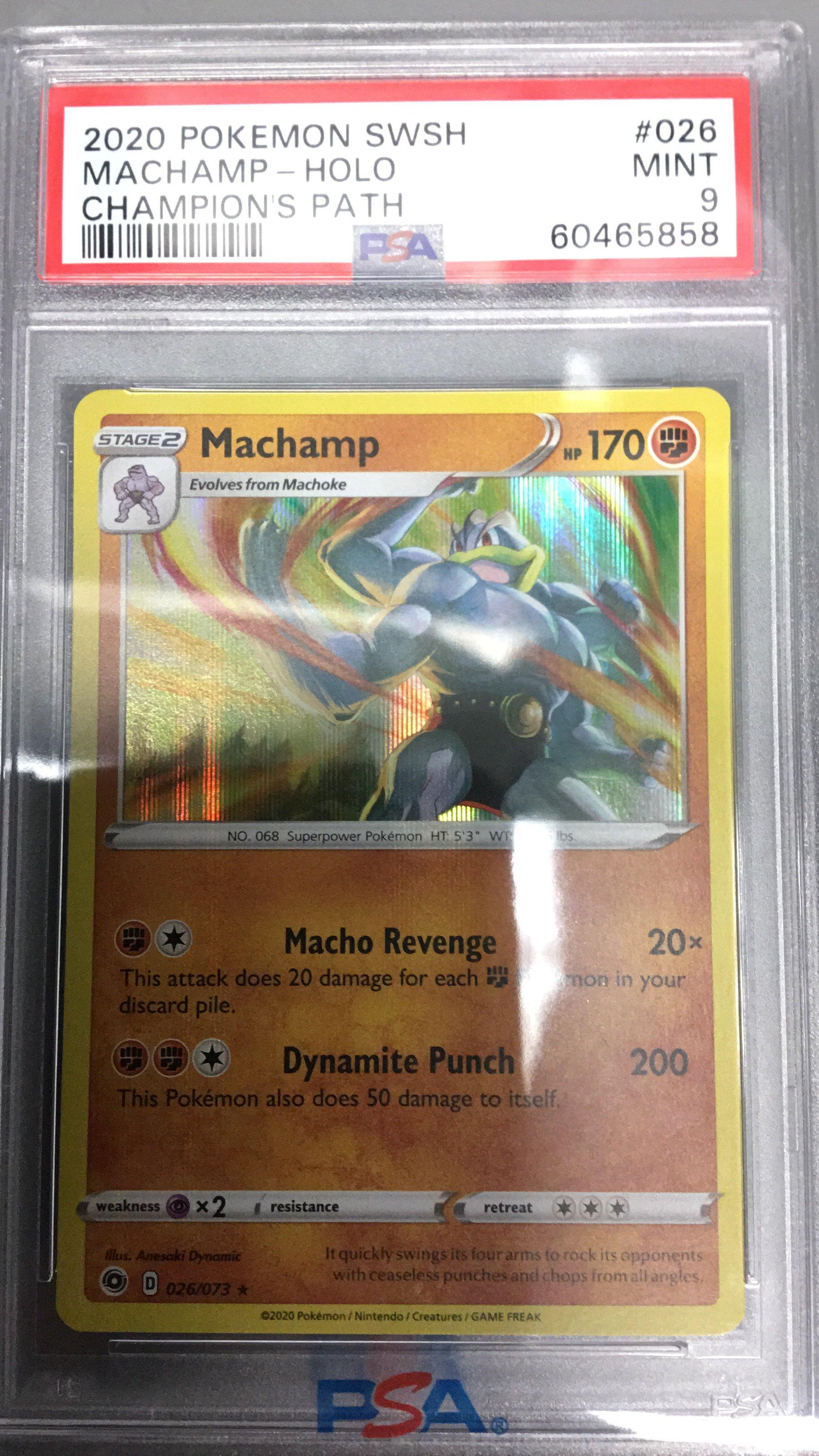 2020 Pokemon Sword & Shield Champion's Path 026 Machamp-holo