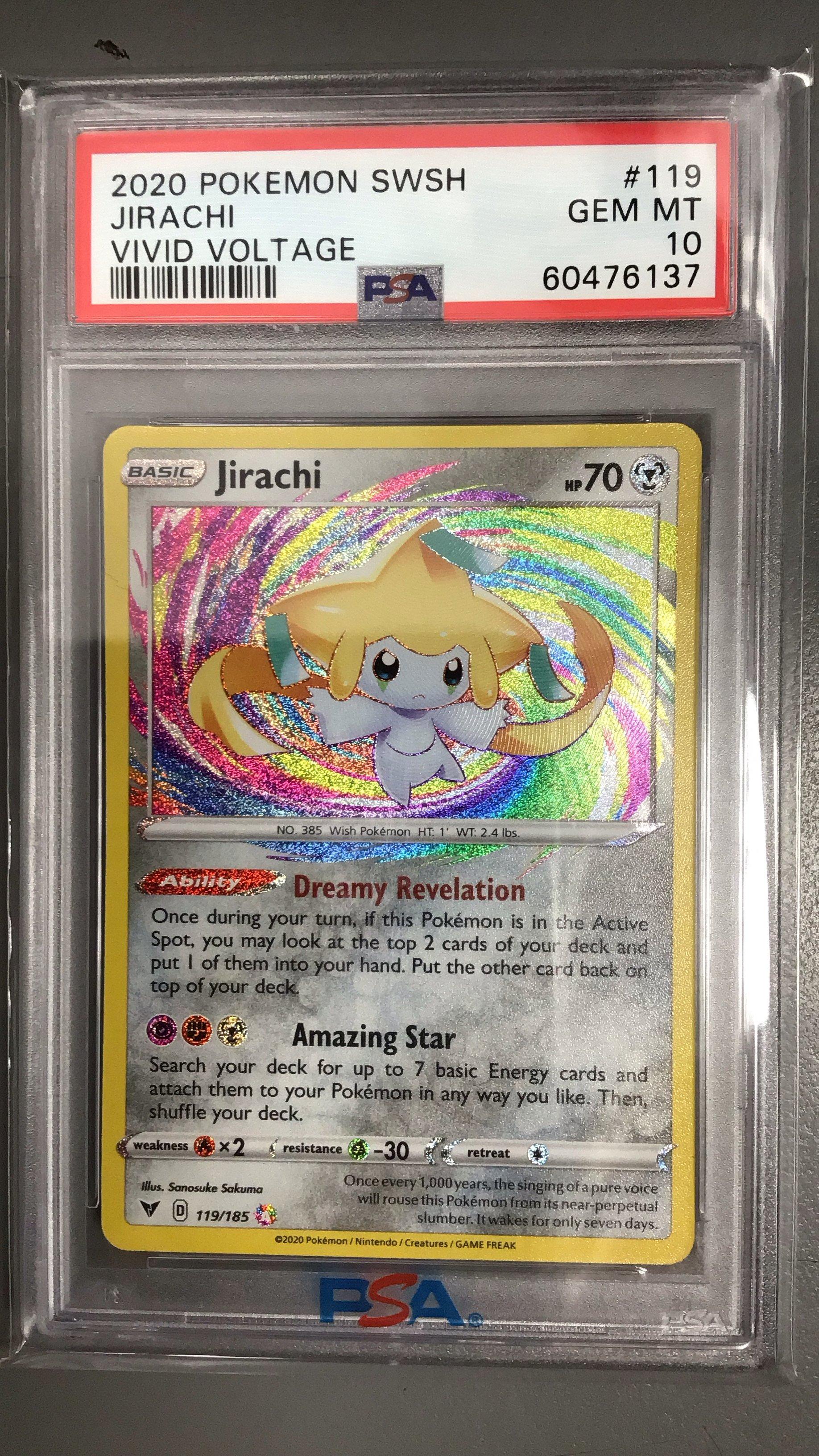 2020 Pokemon Sword & Shield Vivid Voltage 119 Jirachi PSA 10