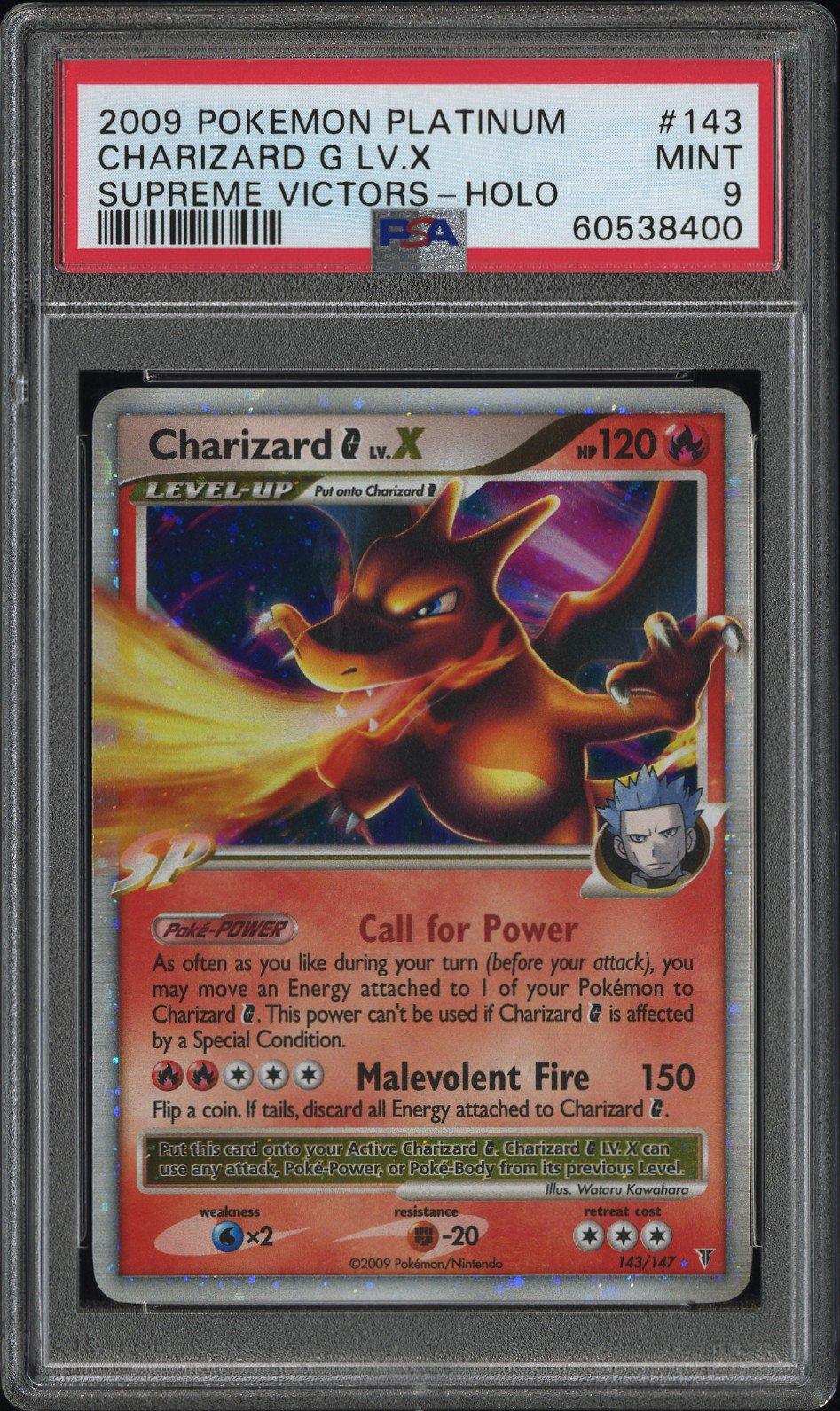 2009 Pokemon Platinum Supreme Victors 143 Charizard G Lv.x-holo