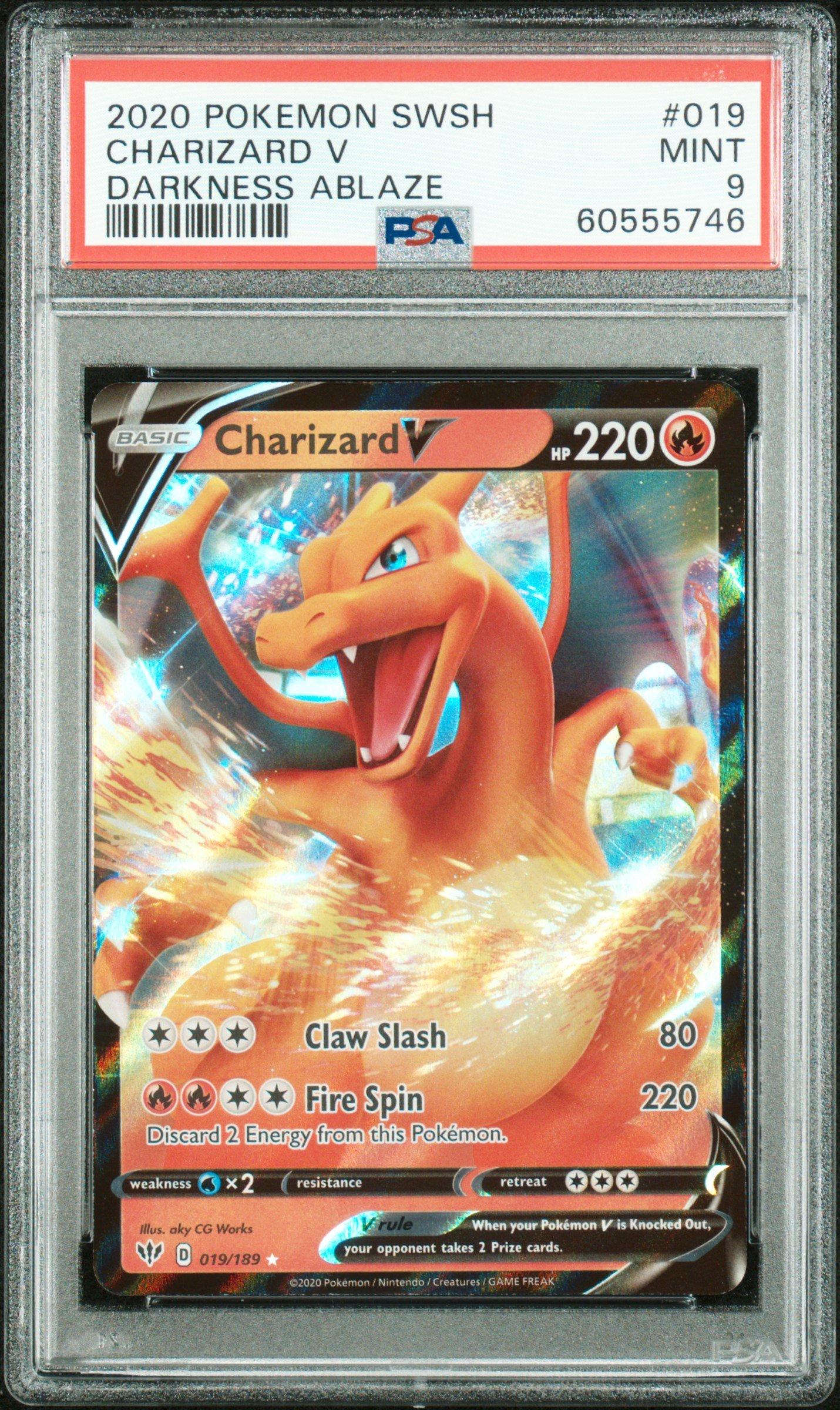 2020 Pokemon Sword & Shield Darkness Ablaze 019 Charizard V PSA 9