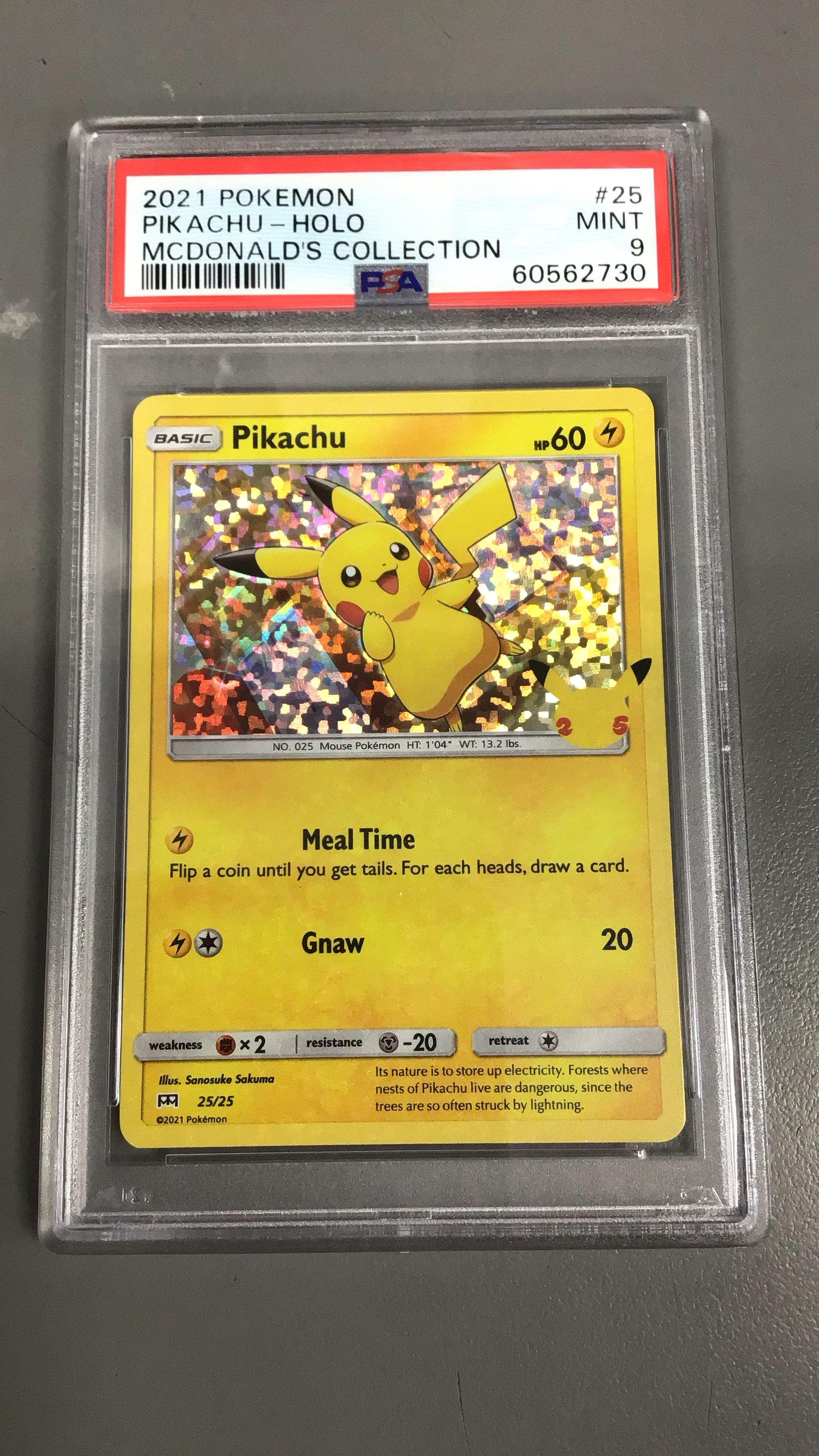 2021 Pokemon Mcdonald's Collection 25 Pikachu-holo PSA 9 Graded