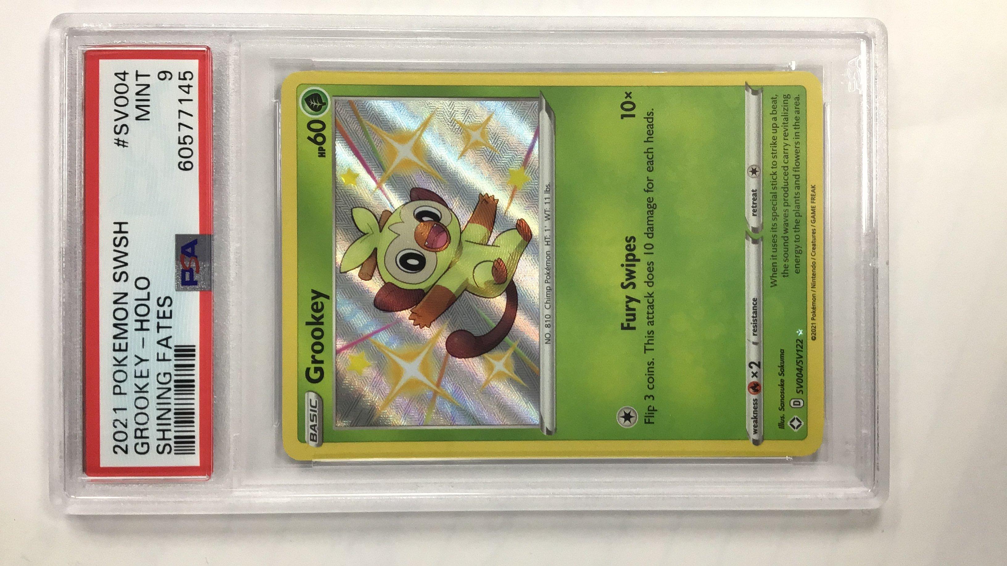 2021 Pokemon Sword & Shield Shining Fates Sv004 Grookey-holo PSA 9