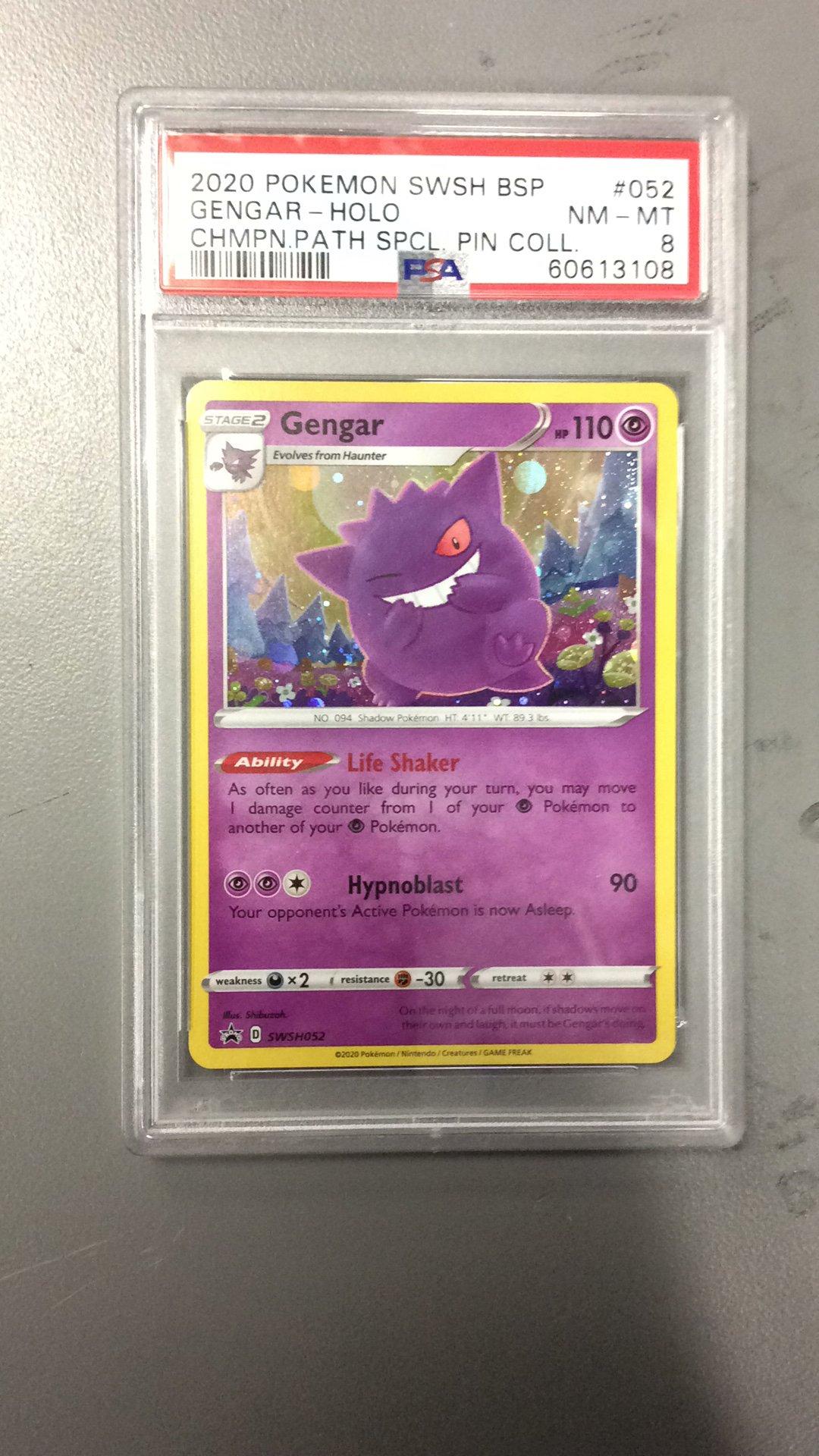 2020 Pokemon Swsh Black Star Promo 052 Gengar-holo Champion's Path