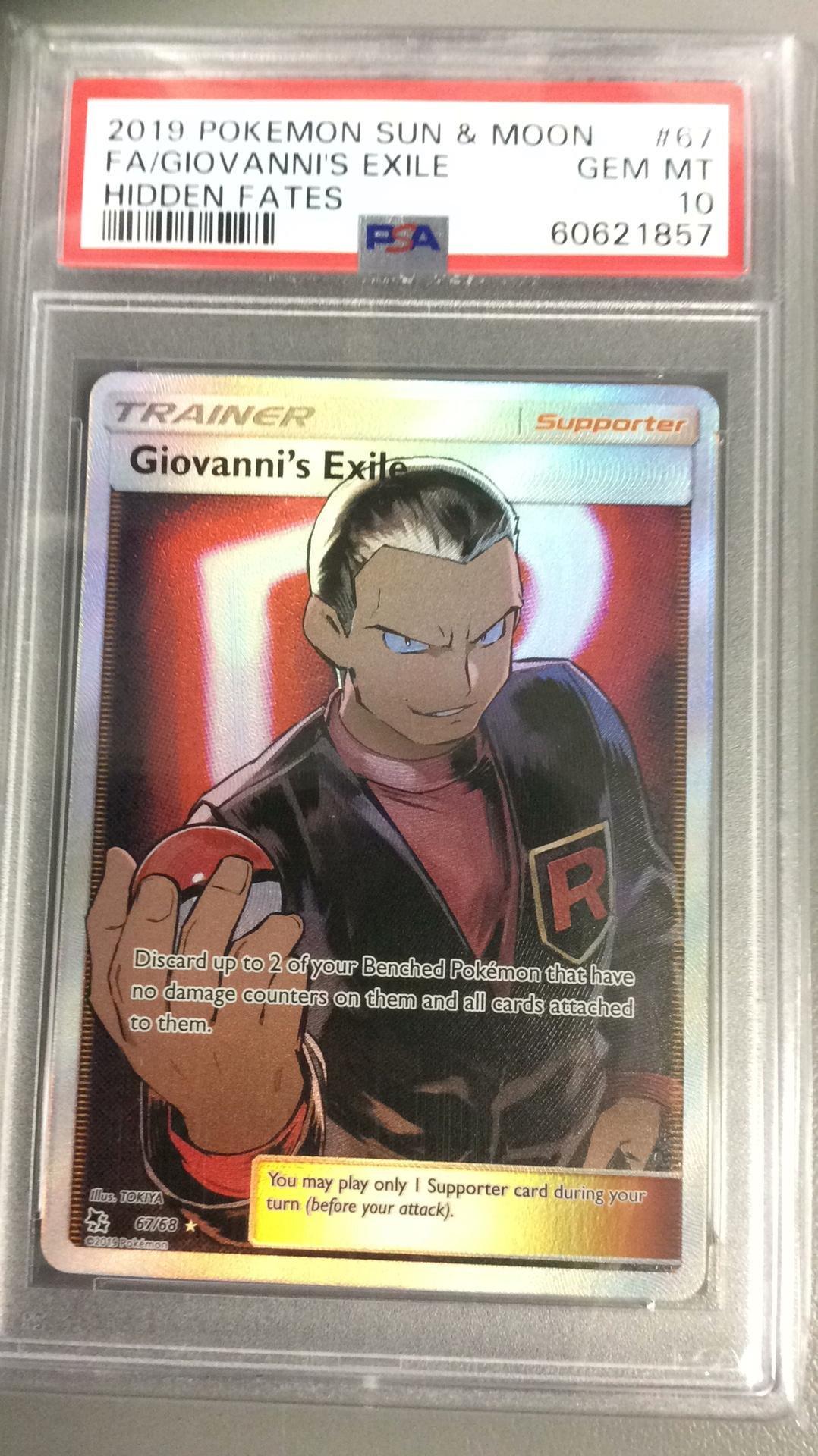 2019 Pokemon Sun & Moon Hidden Fates 67 Full Art/giovanni's Exile