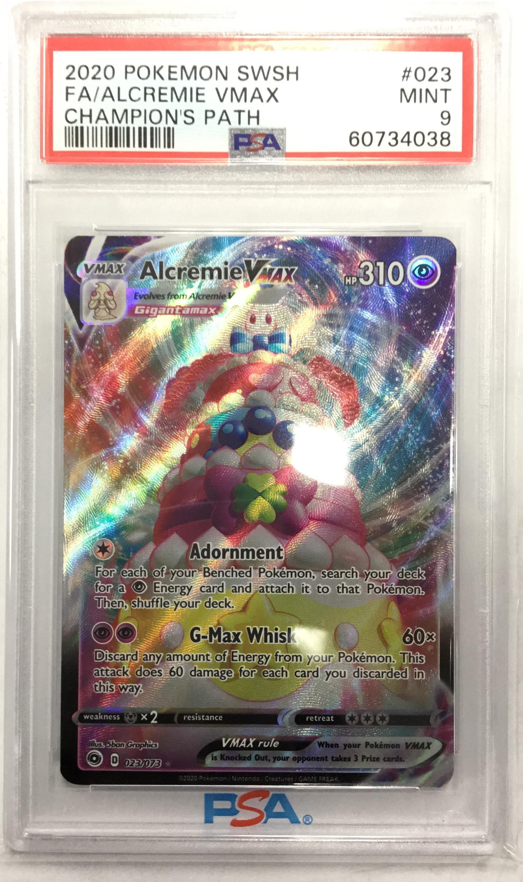 2020 Pokemon Sword & Shield Champion's Path 023 Full Art/alcremie Vmax PSA  9 Graded Card | GameStop