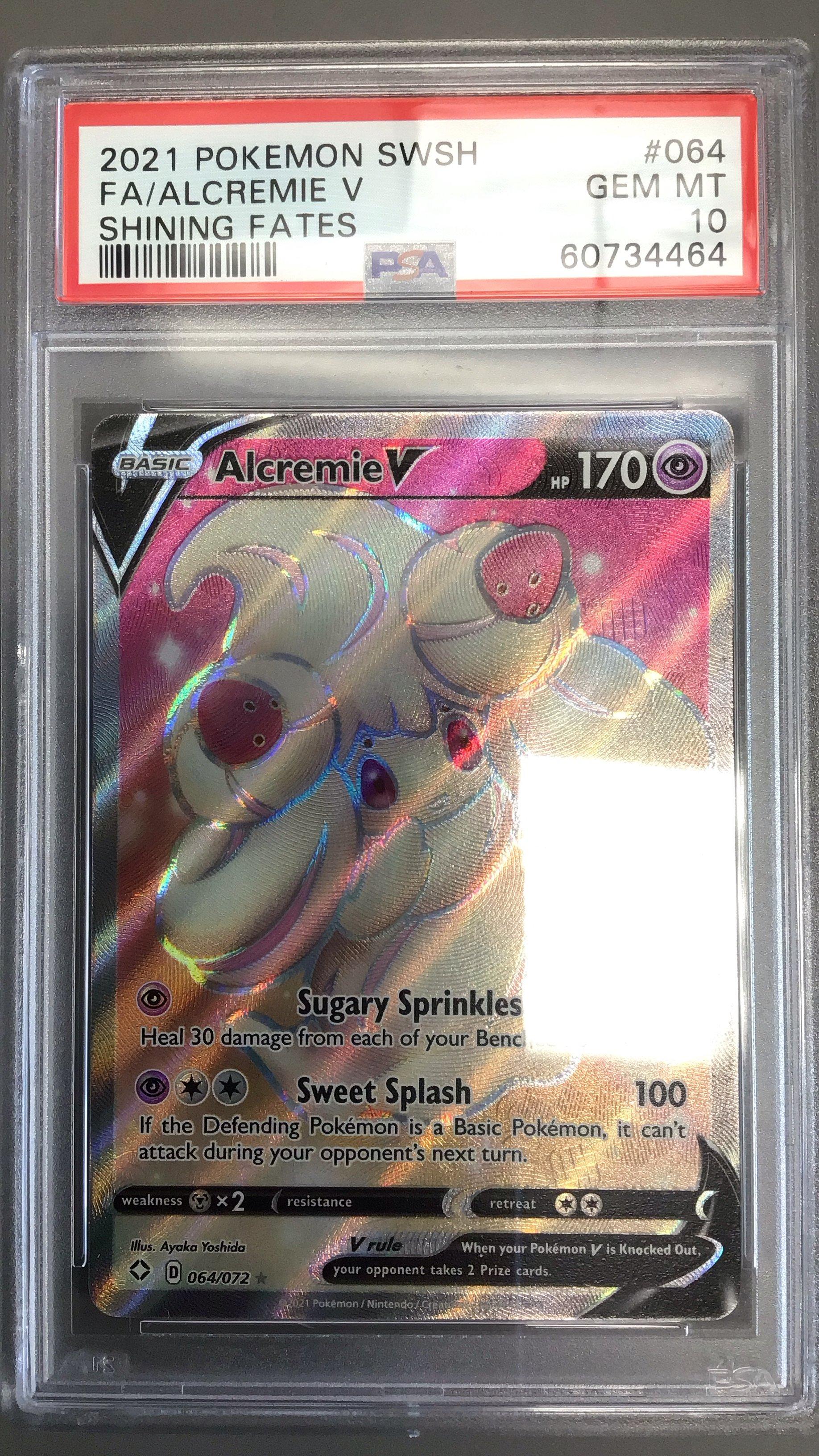 2021 Pokemon Sword & Shield Shining Fates 064 Full Art/alcremie V PSA 10