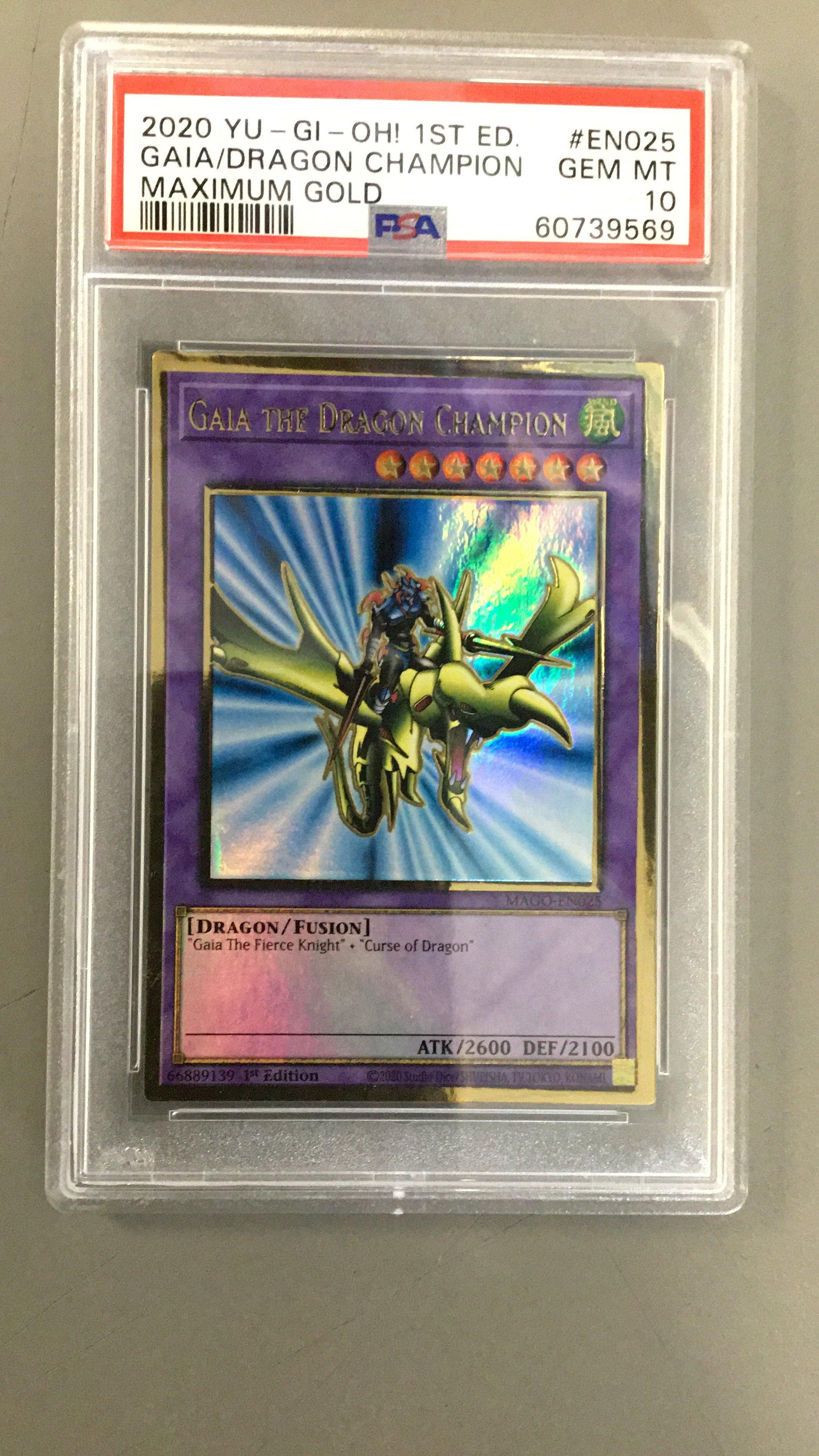 2020 Yu-gi-oh! Maximum Gold En025 Gaia The Dragon Champion 1st Edition PSA  10 | GameStop