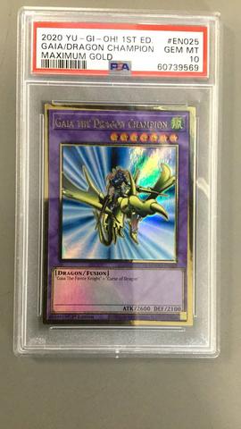 2020 Yu-gi-oh! Maximum Gold En025 Gaia The Dragon Champion 1st Edition PSA  10 | GameStop