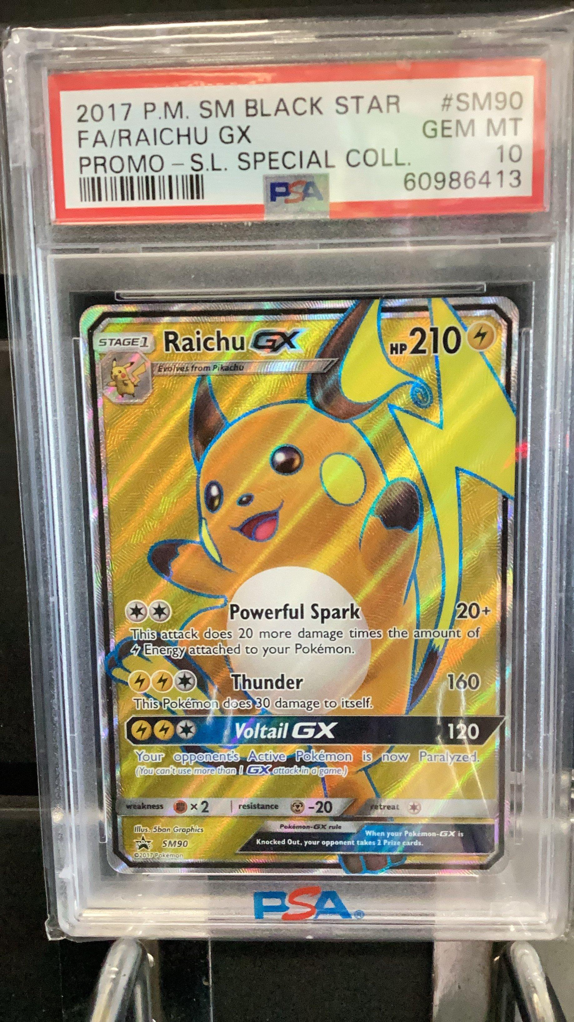 2017 Pokemon Sm Black Star Promo Sm90 Full Art/raichu Gx Shining