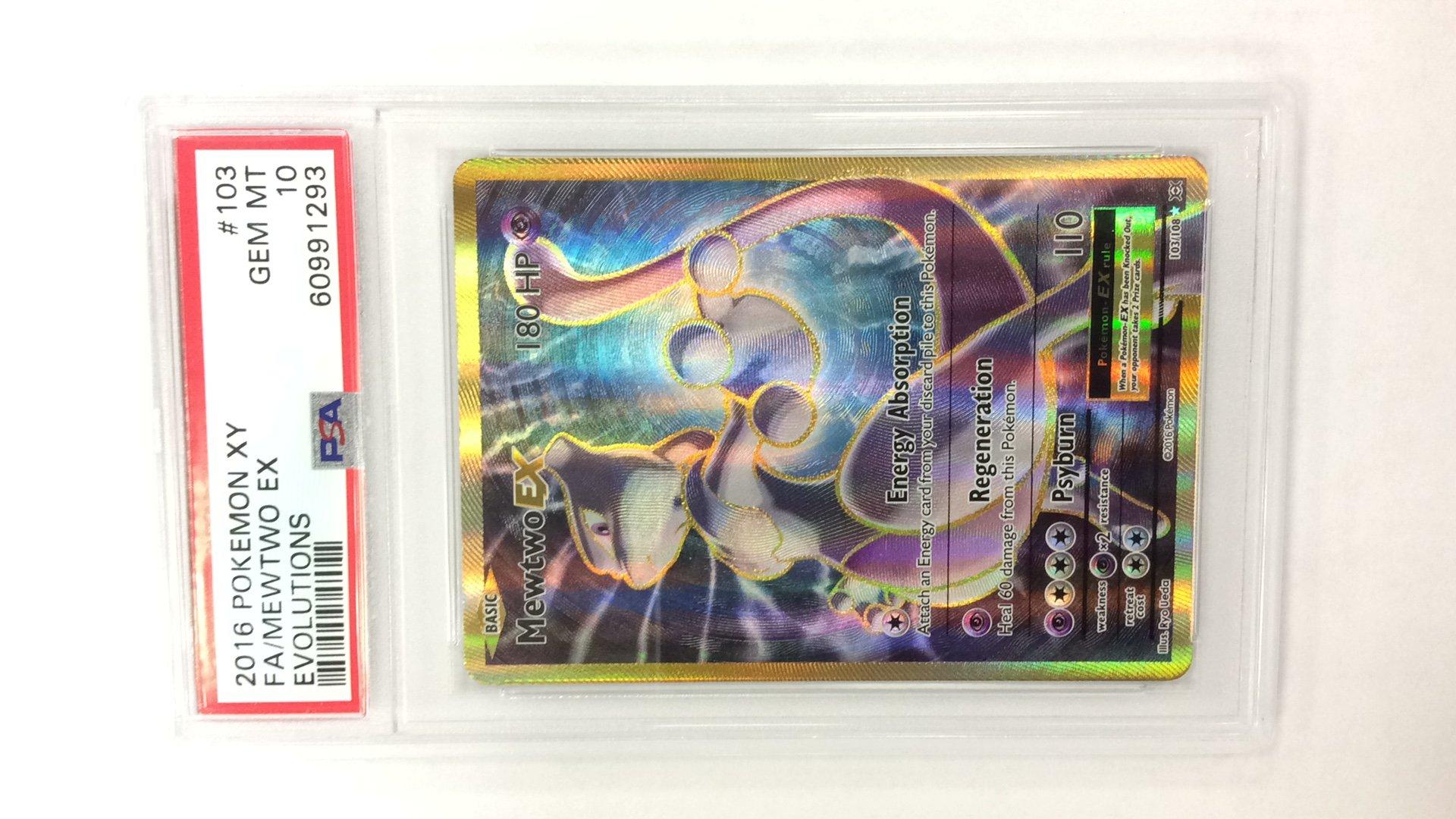 2016 Pokemon Xy Evolutions 103 Full Art/mewtwo Ex PSA 10 Graded