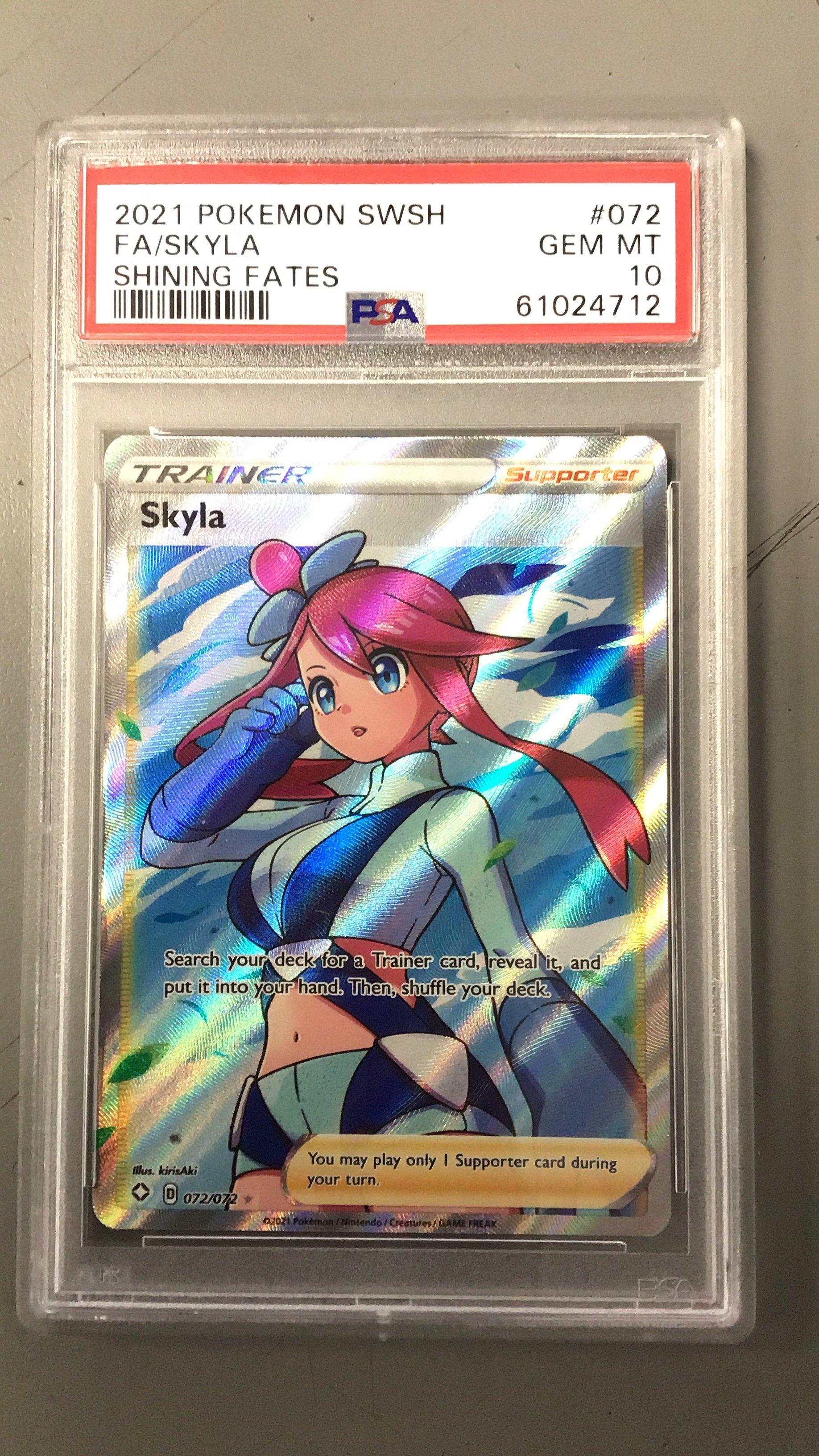 2021 Pokemon Sword & Shield Shining Fates 072 Full Art/skyla PSA