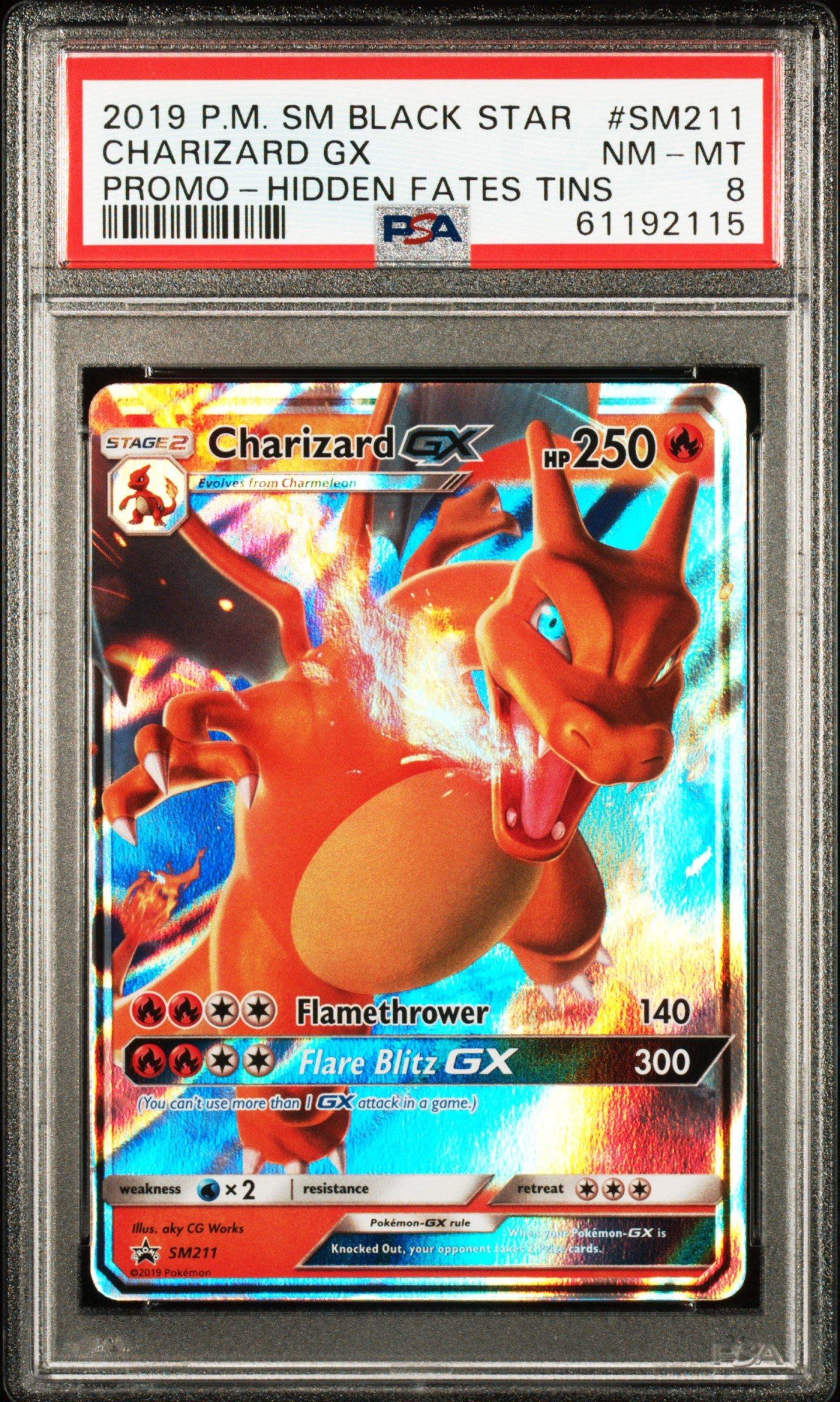 pokemon charizard gx collectible cards - SM211 - Hidden Fates - Black Star Promo This specific card features a stunning 2019 Pokemon Sm Black Star