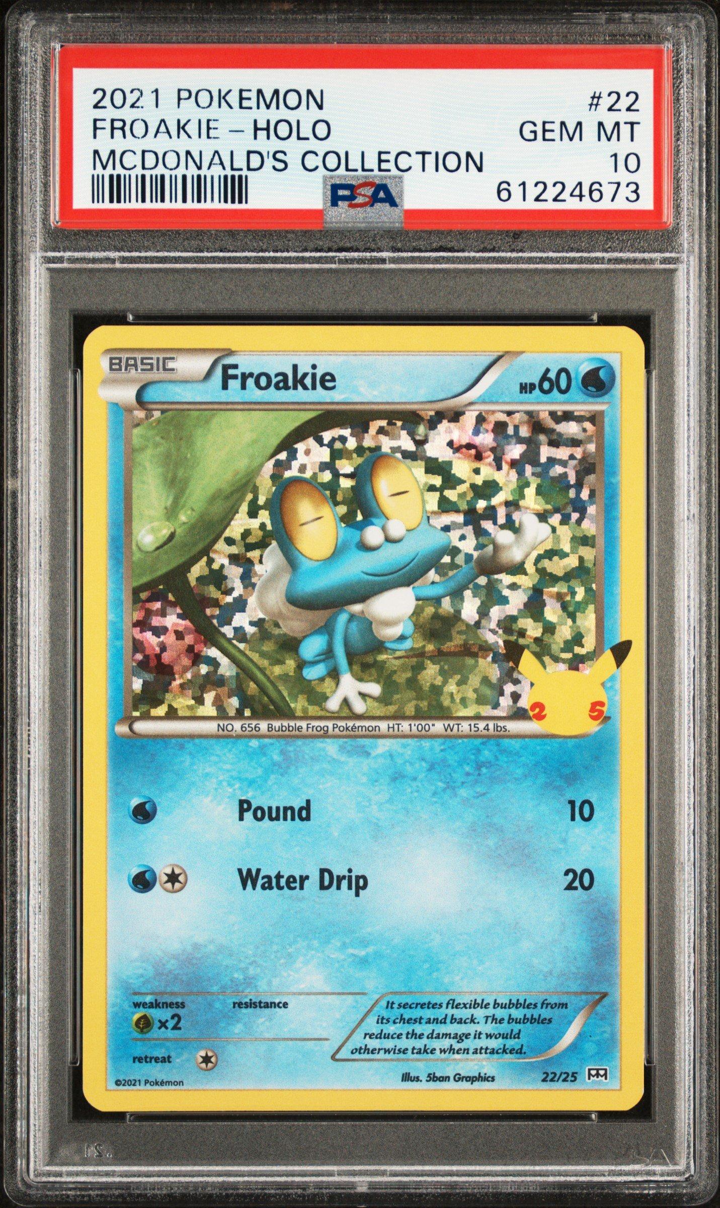 2021 Pokemon Mcdonald's Collection 22 Froakie-holo PSA