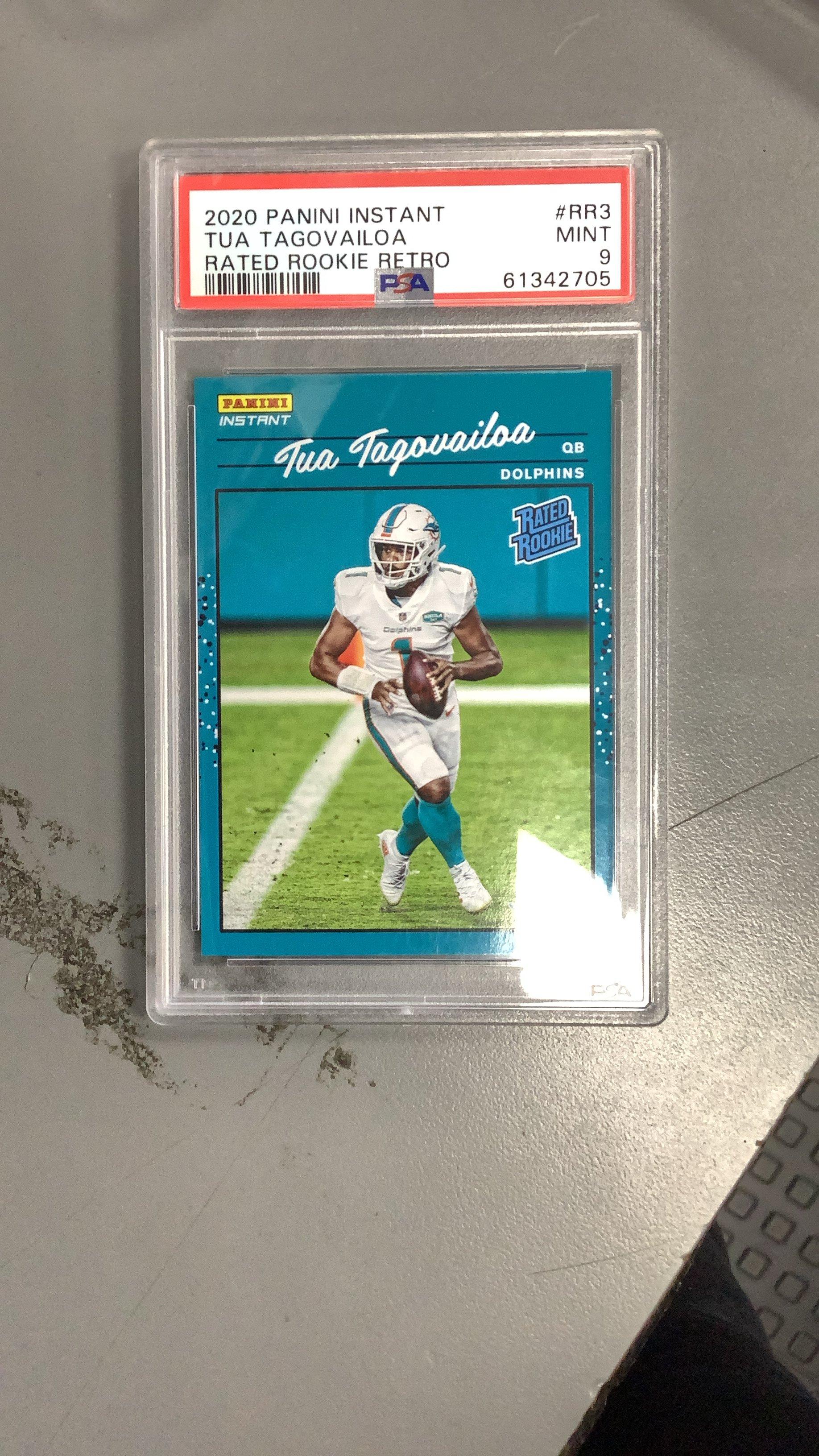 2020 Panini Instant Rated Rookie Retro Rr3 Tua Tagovailoa PSA 9