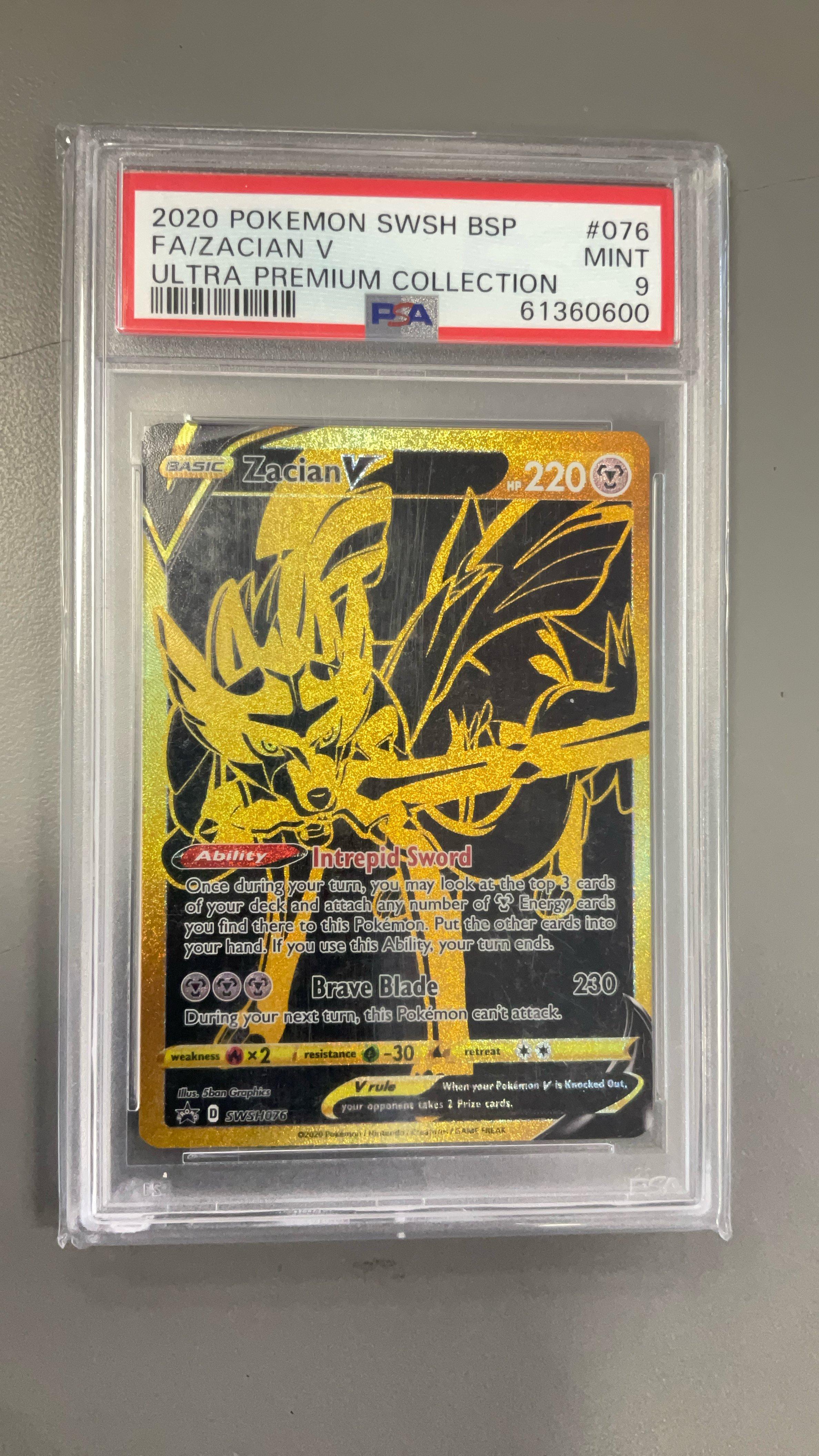 2020 Pokemon Swsh Black Star Promo 076 Full Art/zacian V Ultra