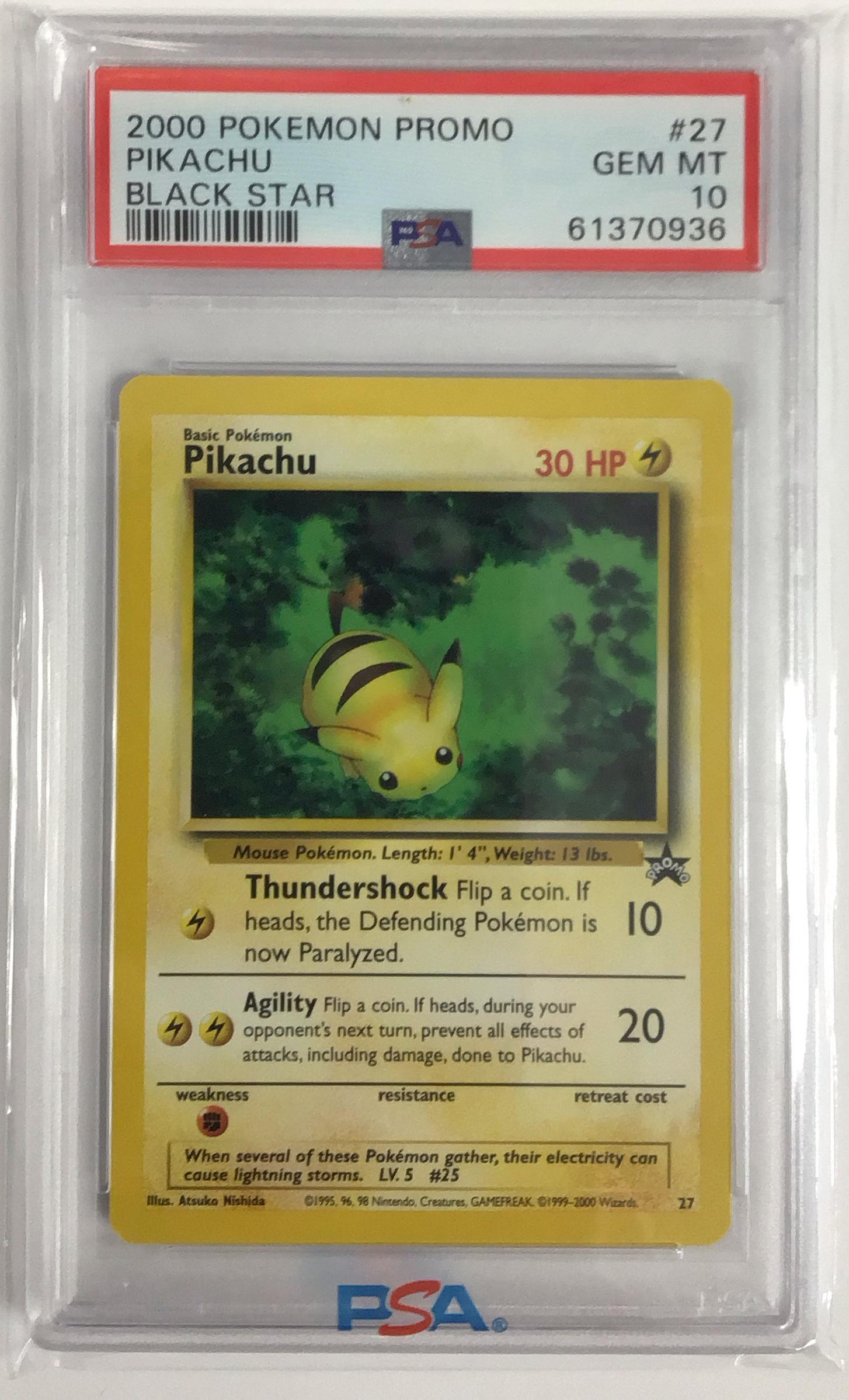 2000 Pokemon Promo Black Star 27 Pikachu PSA 10 | GameStop
