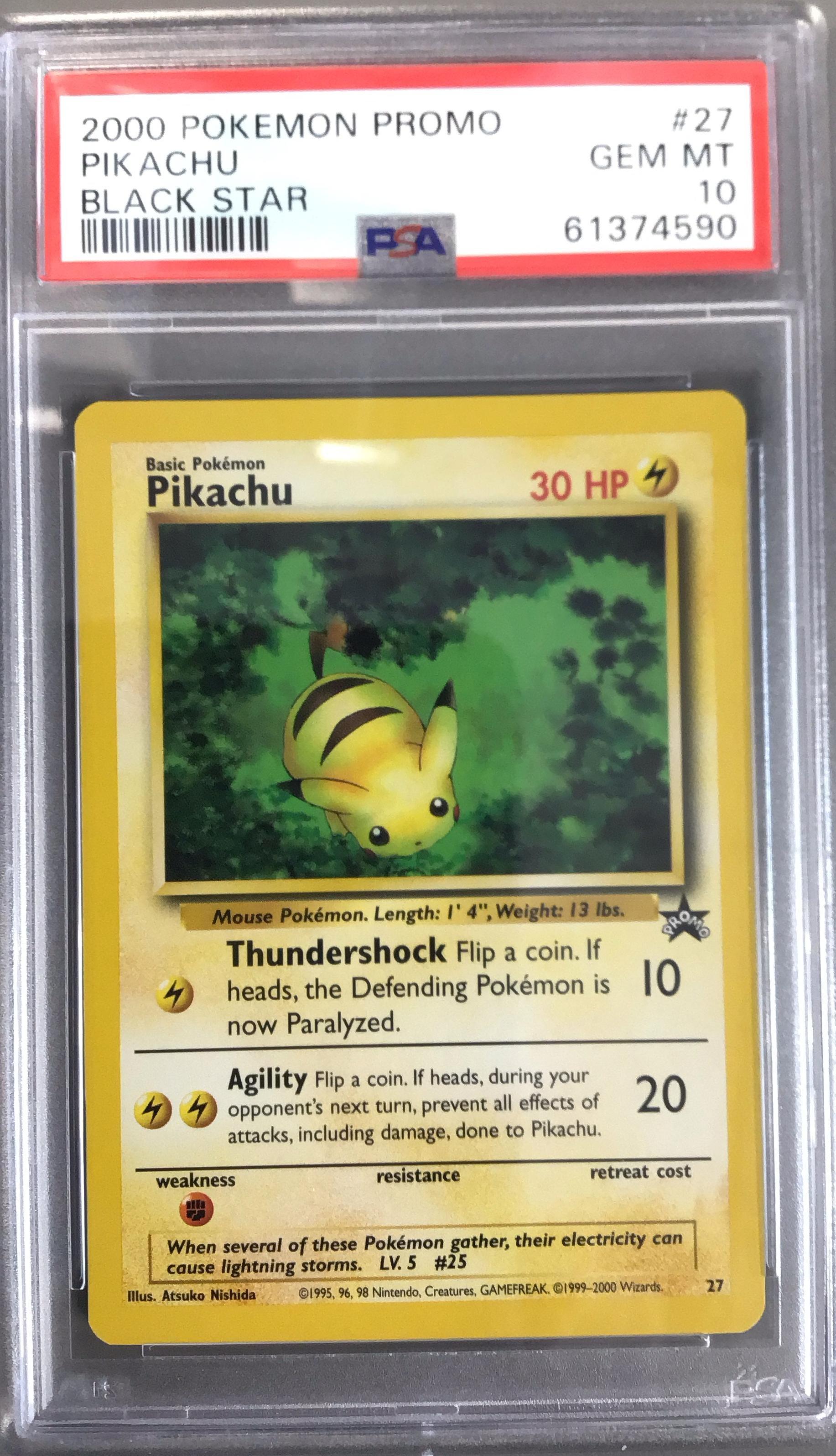 2000 Pokemon Promo Black Star 27 Pikachu PSA 10 Graded Card | GameStop