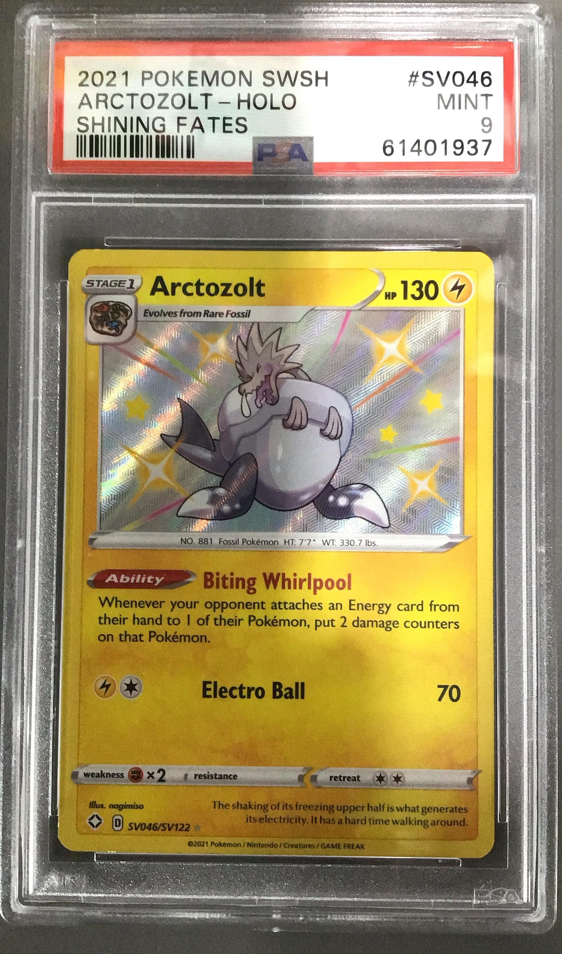 2021 Pokemon Sword & Shield Shining Fates Sv046 Arctozolt-holo PSA 9 Graded  Card | GameStop