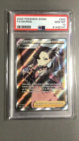 2020 Pokemon Sword & Shield 200 Full Art/marnie PSA 10 Graded Card