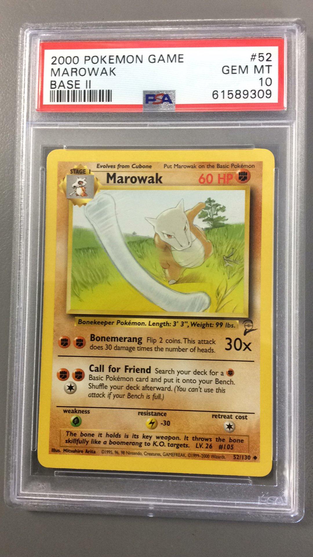 2000 Pokemon Game Base Ii 52 Marowak PSA 10 Graded Card | GameStop