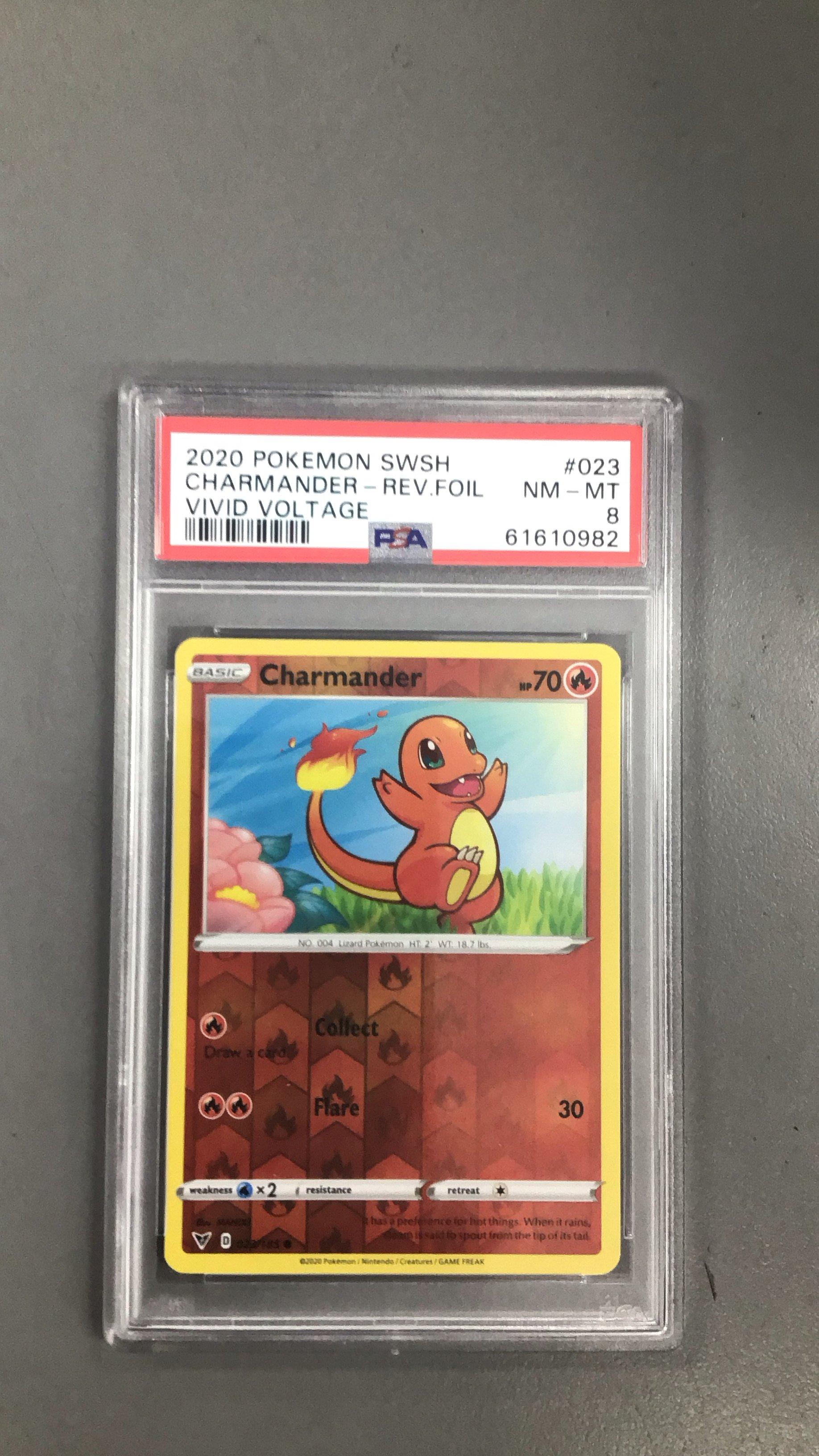 Pokémon Card PSA ポケカ　ヒトカゲ　Charmander 2020 Pokemon Sword & Shield Vivid Voltage 023 Charmander-reverse