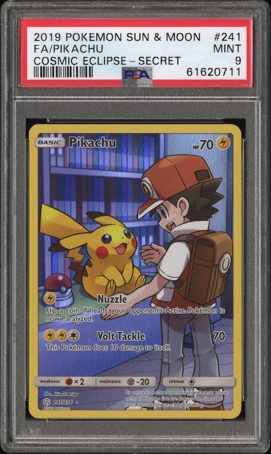 2019 Pokemon Sun & Moon Cosmic Eclipse 241 Fa/pikachu PSA 9 | GameStop