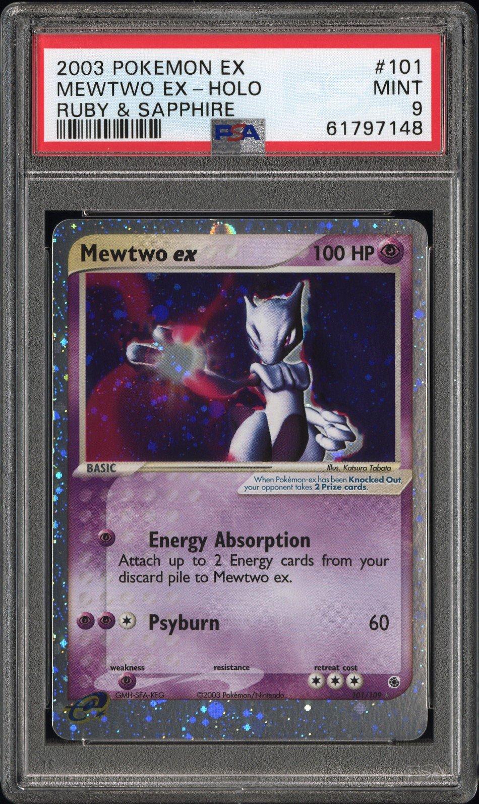 2003 Pokemon Ex Ruby & Sapphire 101 Mewtwo Ex-holo PSA