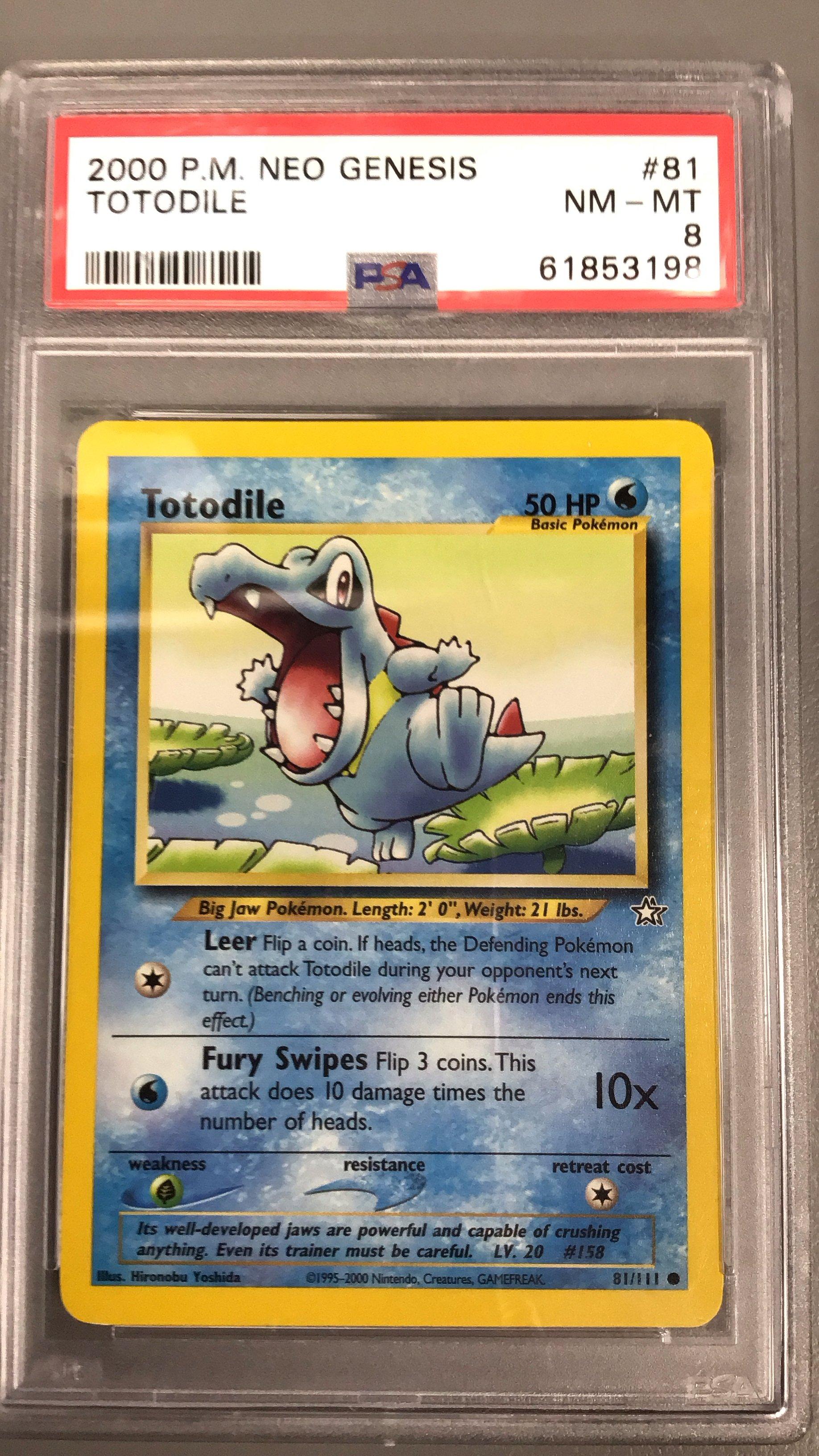 2000 Pokemon Neo Genesis 81 Totodile PSA 8 Graded Card | GameStop