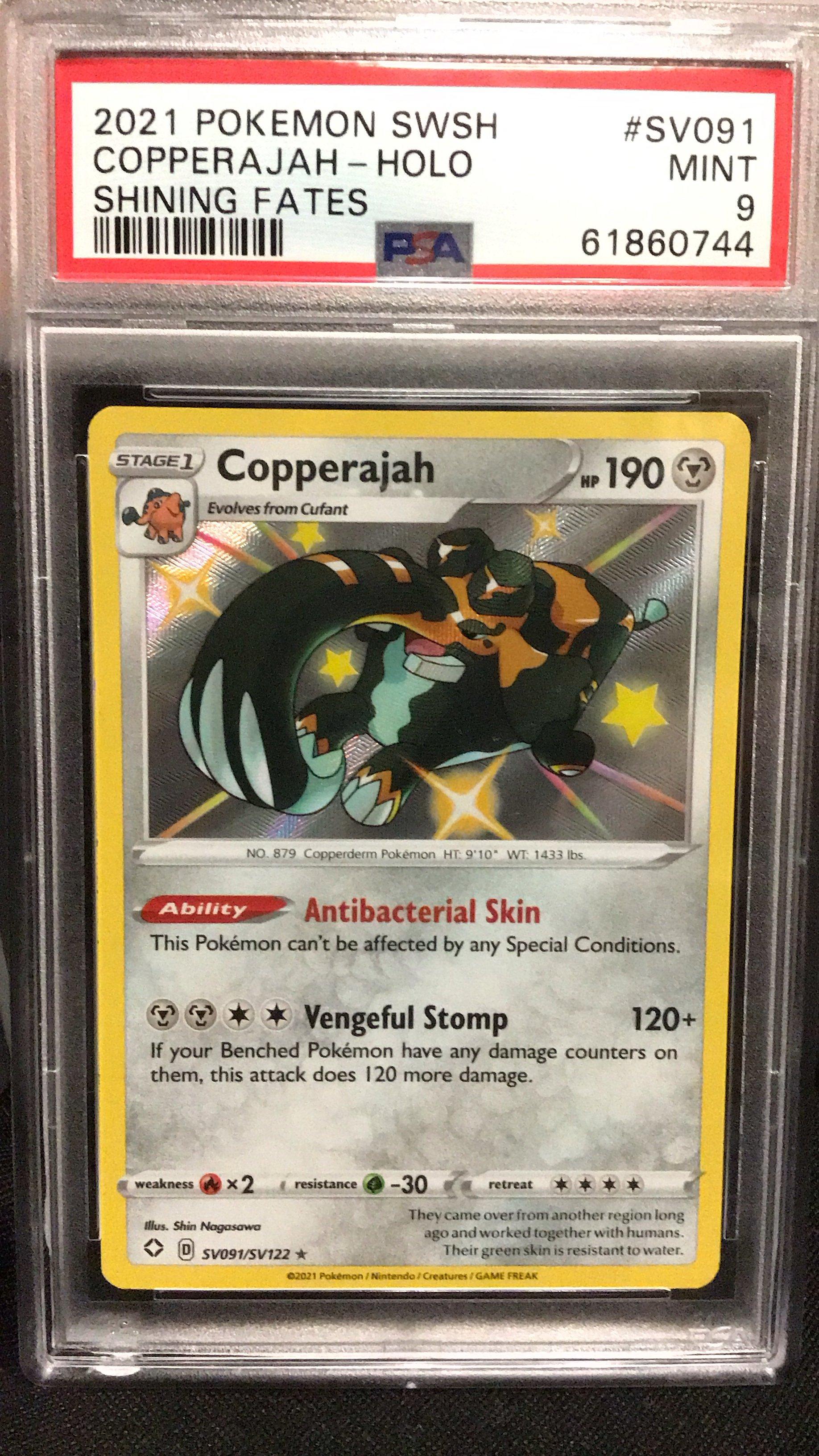 2021 Pokemon Sword & Shield Shining Fates Sv091 Copperajah-holo PSA 9  Graded Card | GameStop