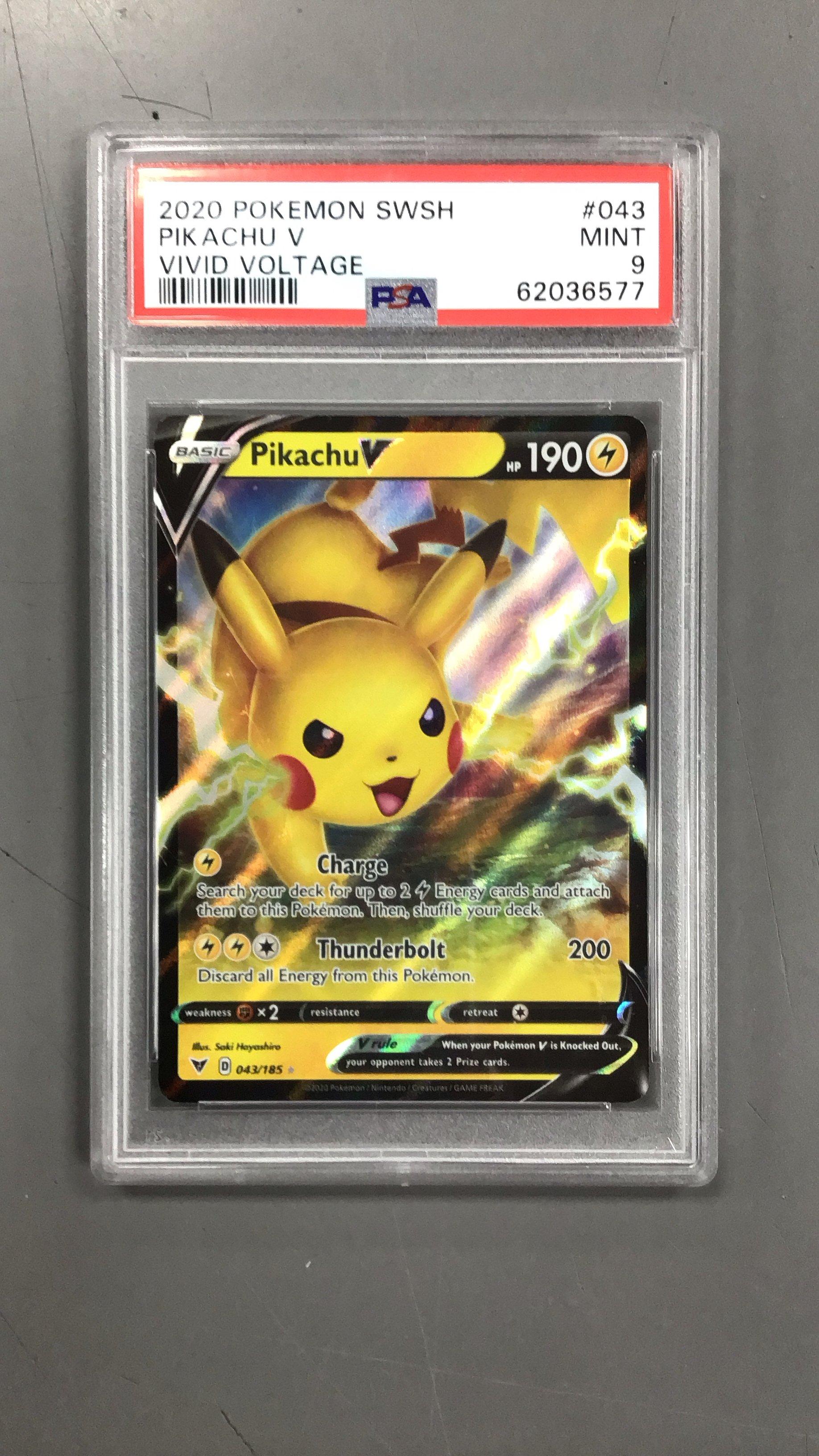 PSA 9 Pikachu V Vivid Voltage ポケモンカード 2020 Pokemon Sword & Shield Vivid Voltage 043 Pikachu V PSA 9