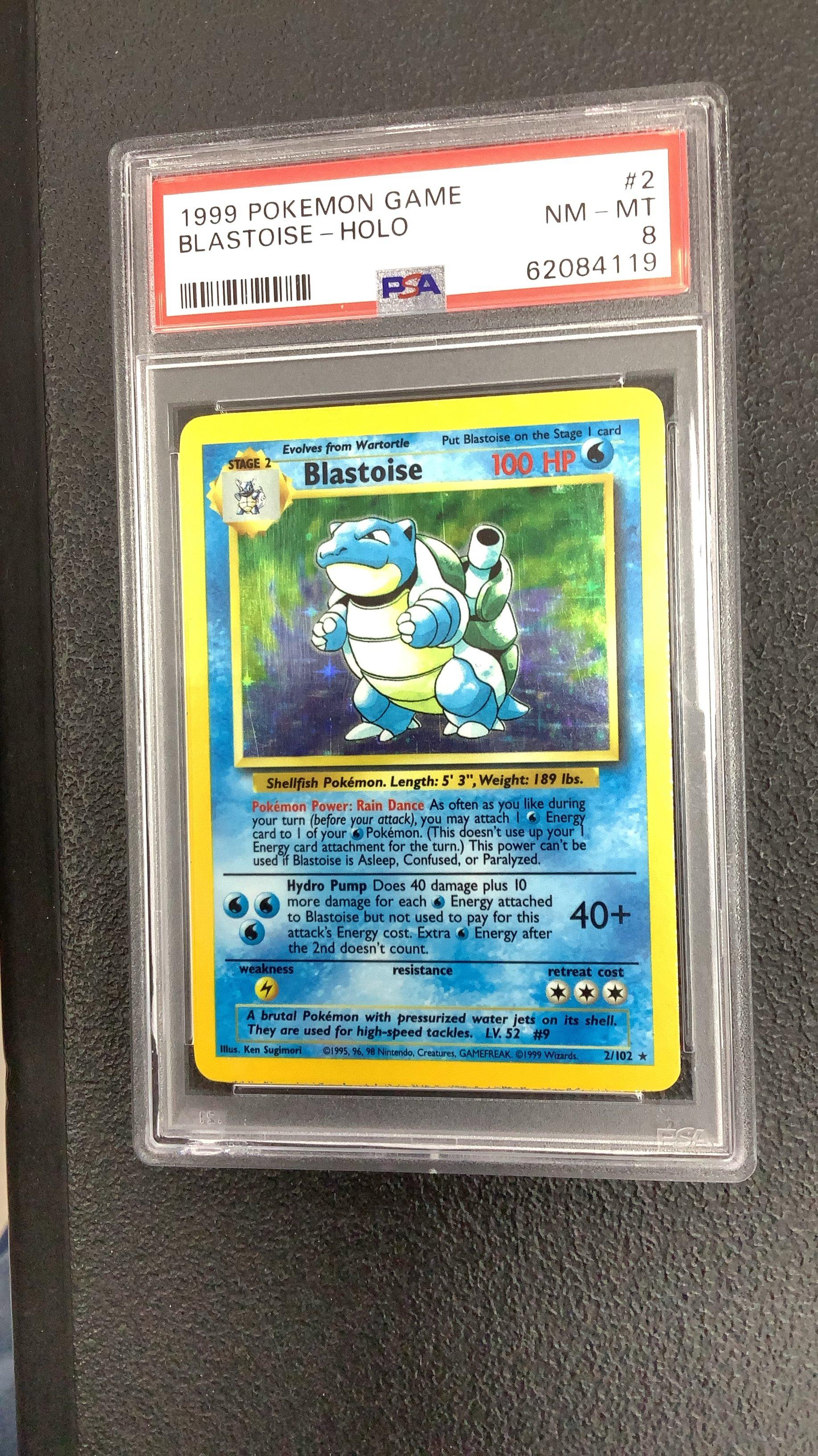 1999 blastoise pokemon card - (2/102) - Base Set Evolves from Dark Wartortle Type 1999 Blastoise Pokemon Spanish Base