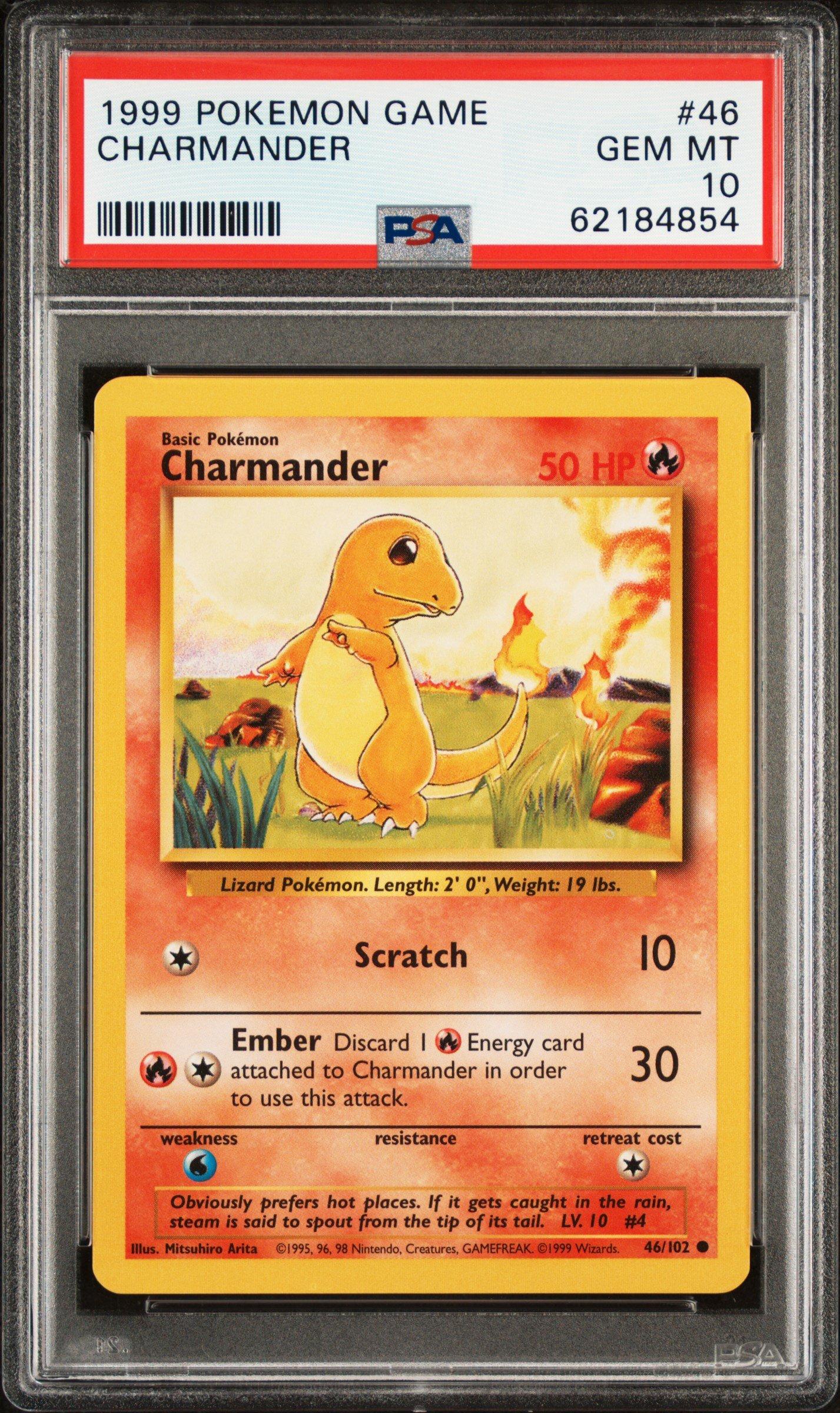 1999 Pokemon Game 46 Charmander PSA 10 Graded Card | GameStop