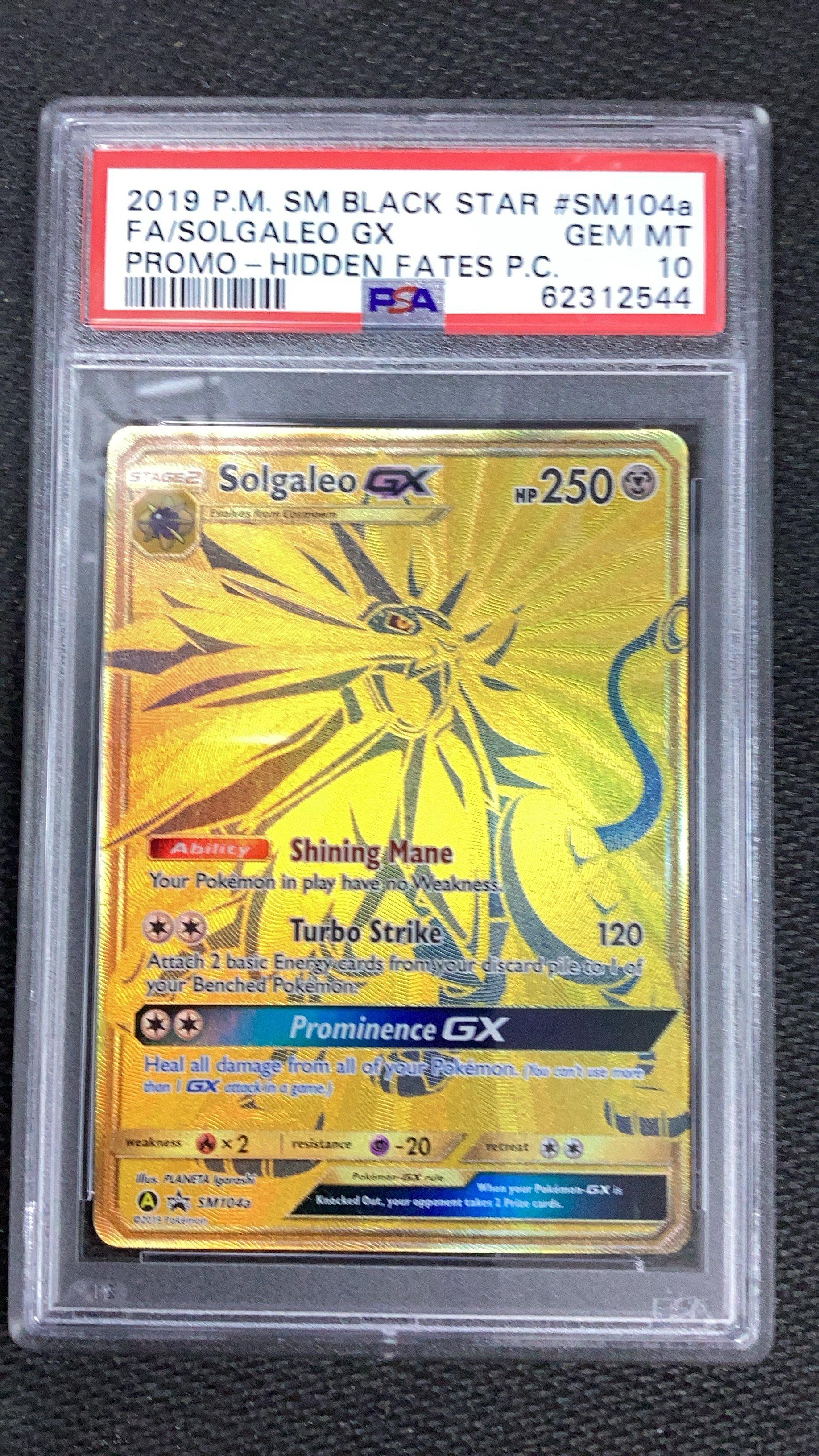 2019 Pokemon Sm Black Star Promo Sm104a Full Art/solgaleo Gx