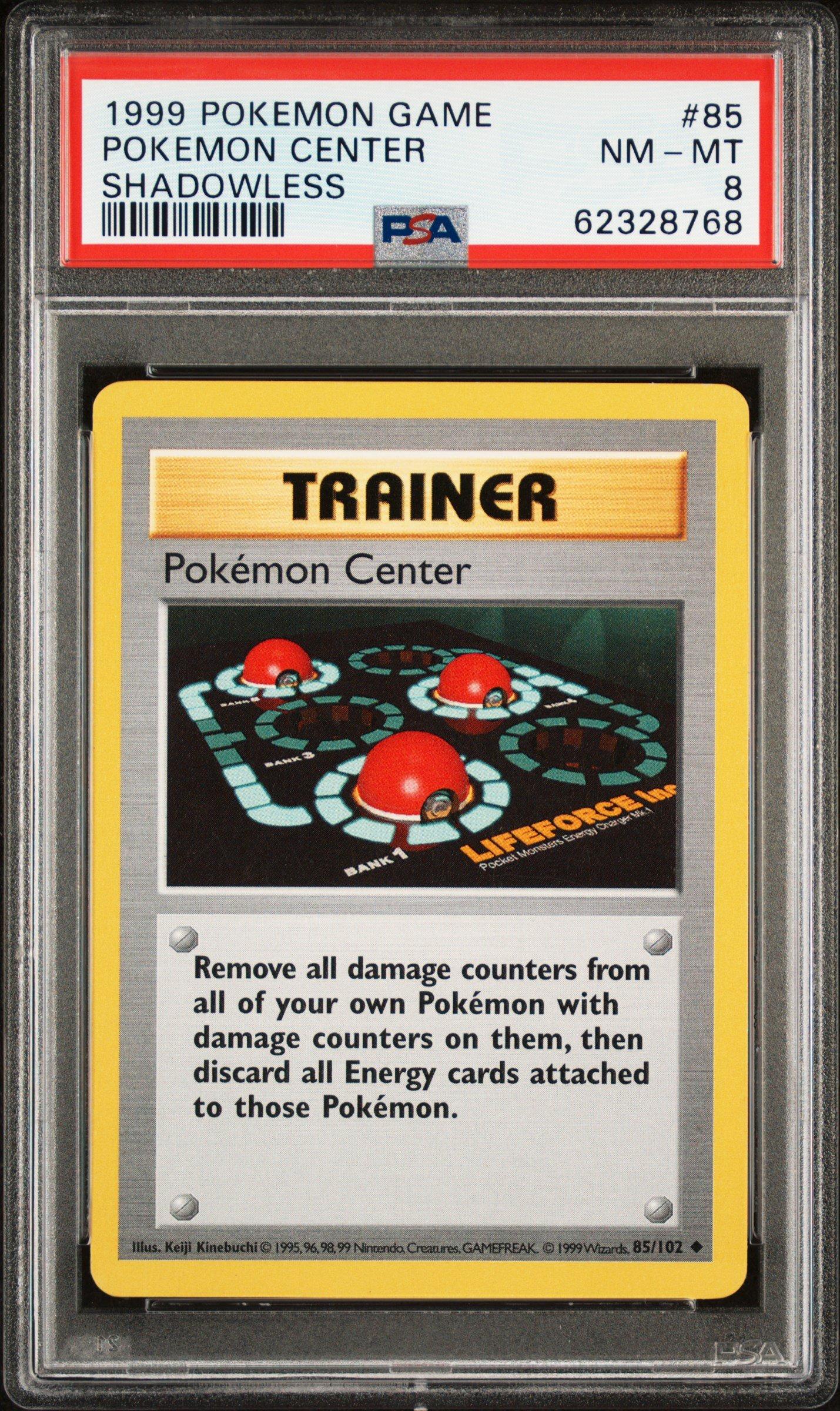 1999 Pokemon Game 85 Pokemon Center Shadowless PSA 8