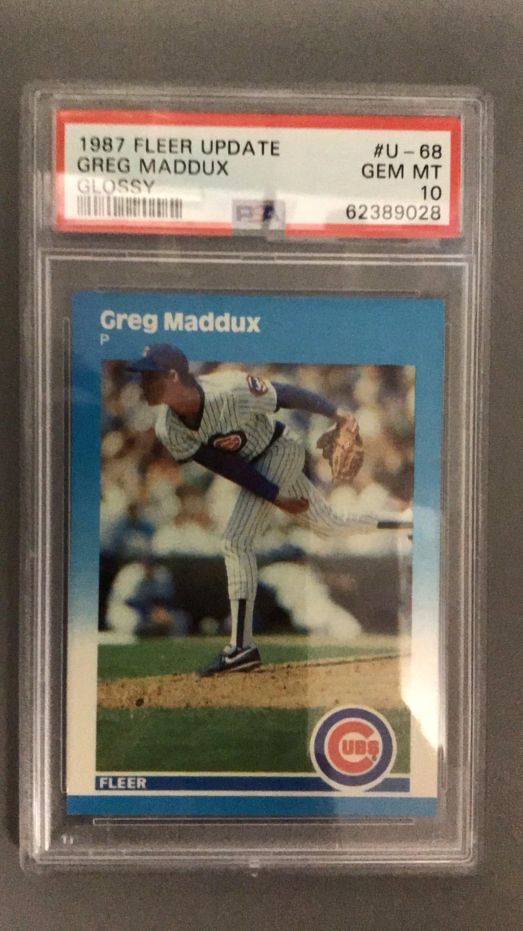 1987 Fleer Update Glossy U-68 Greg Maddux PSA 10