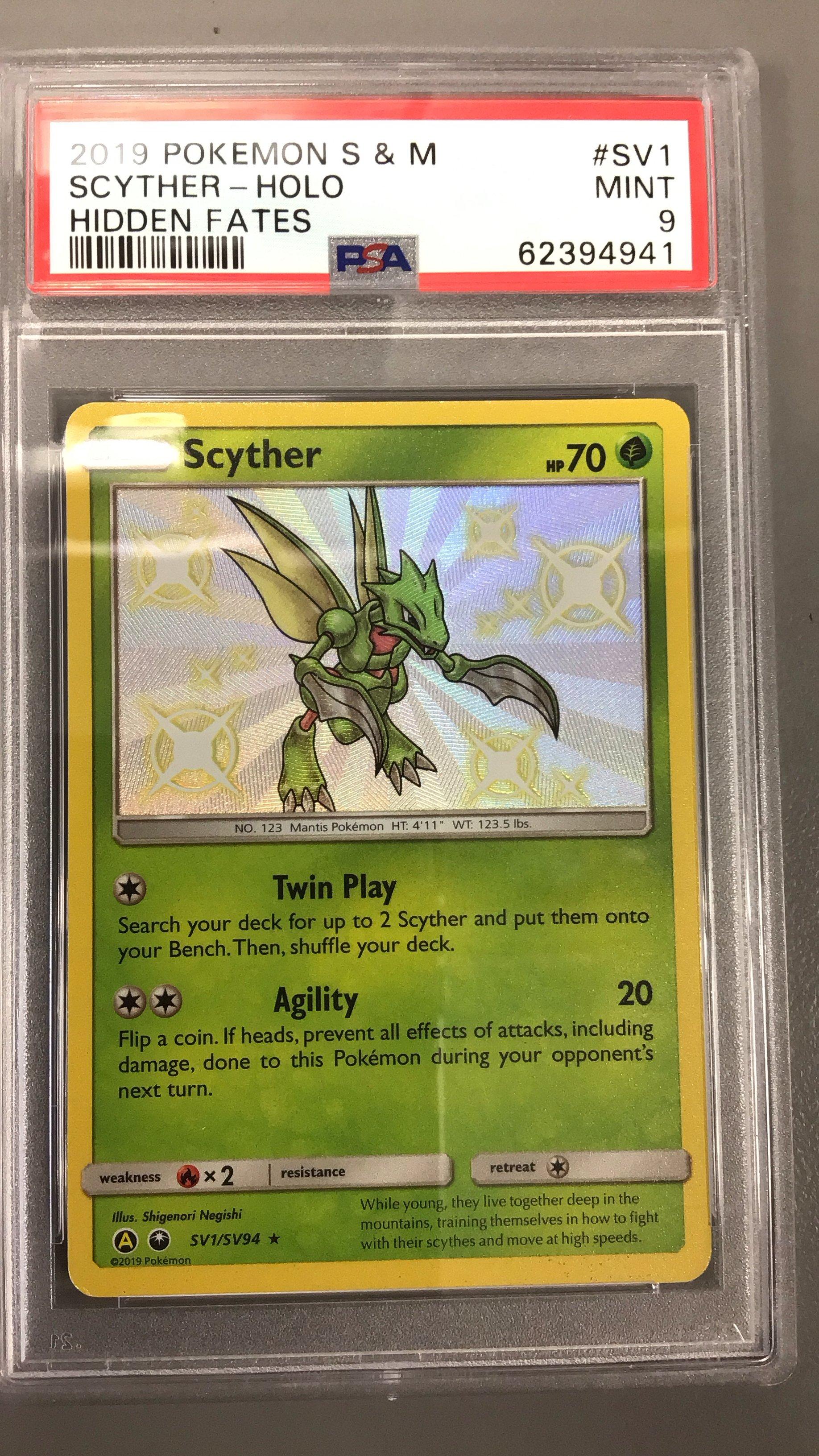 2019 Pokemon Sun & Moon Hidden Fates Sv1 Scyther-holo PSA 9 Graded Card |  GameStop