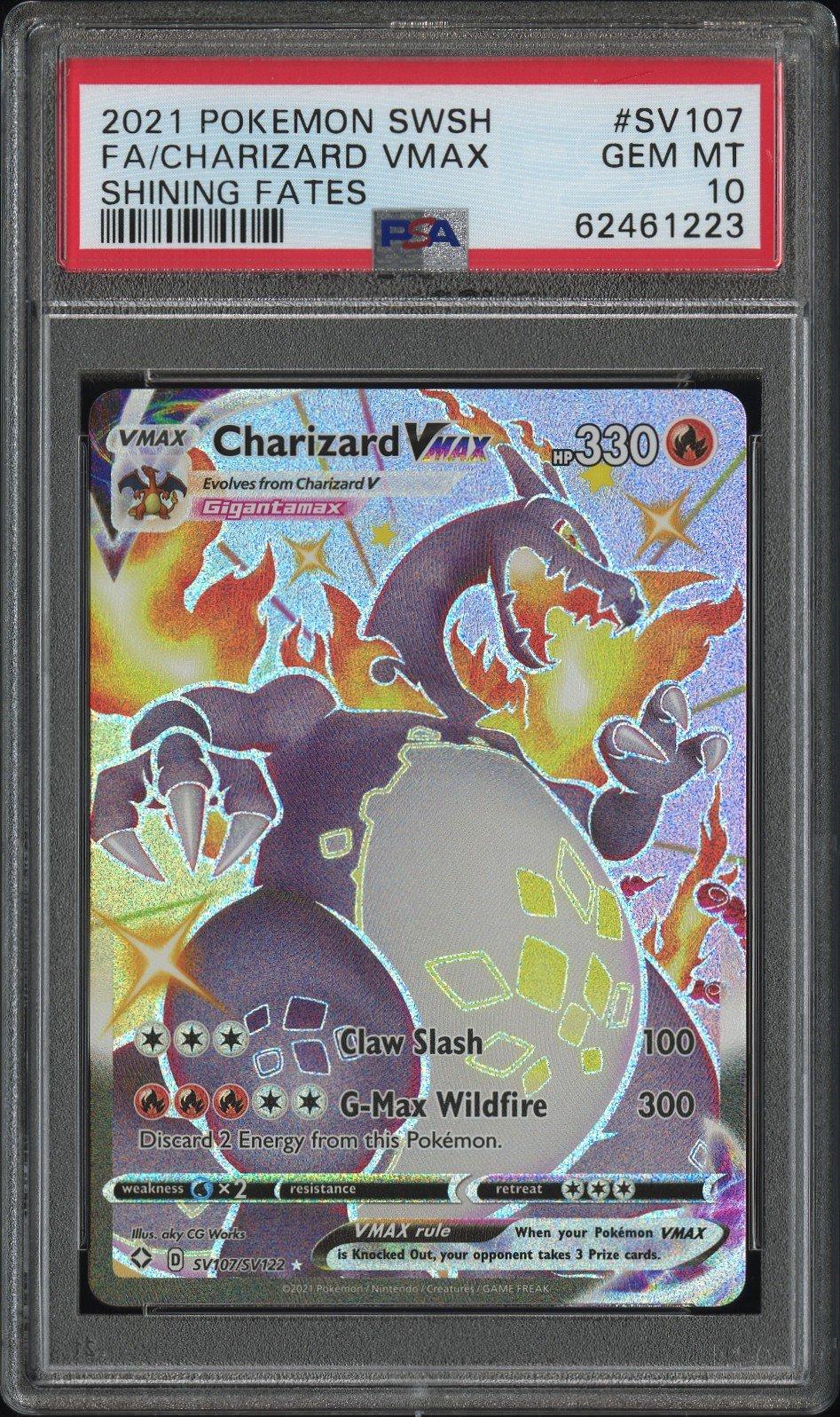 2021 Pokemon Sword & Shield Shining Fates Sv107 Fa/charizard