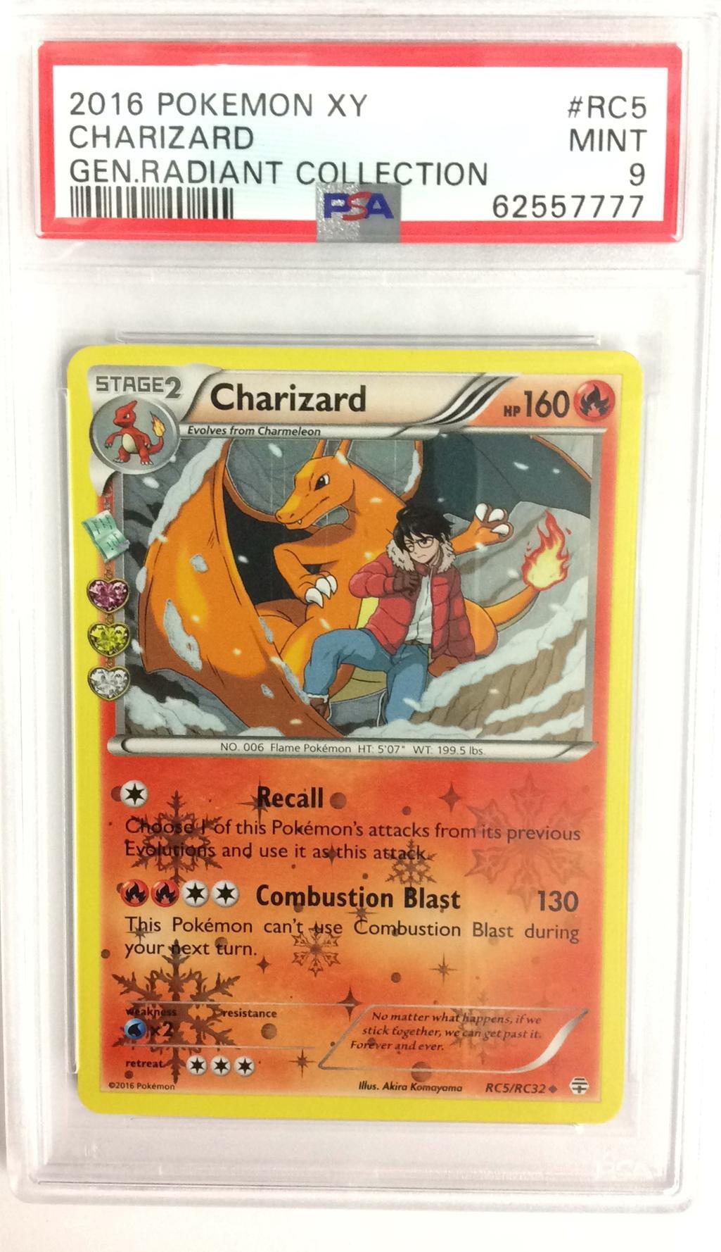 2016 Pokemon Xy Generations Radiant Collection Rc5 Charizard PSA 9