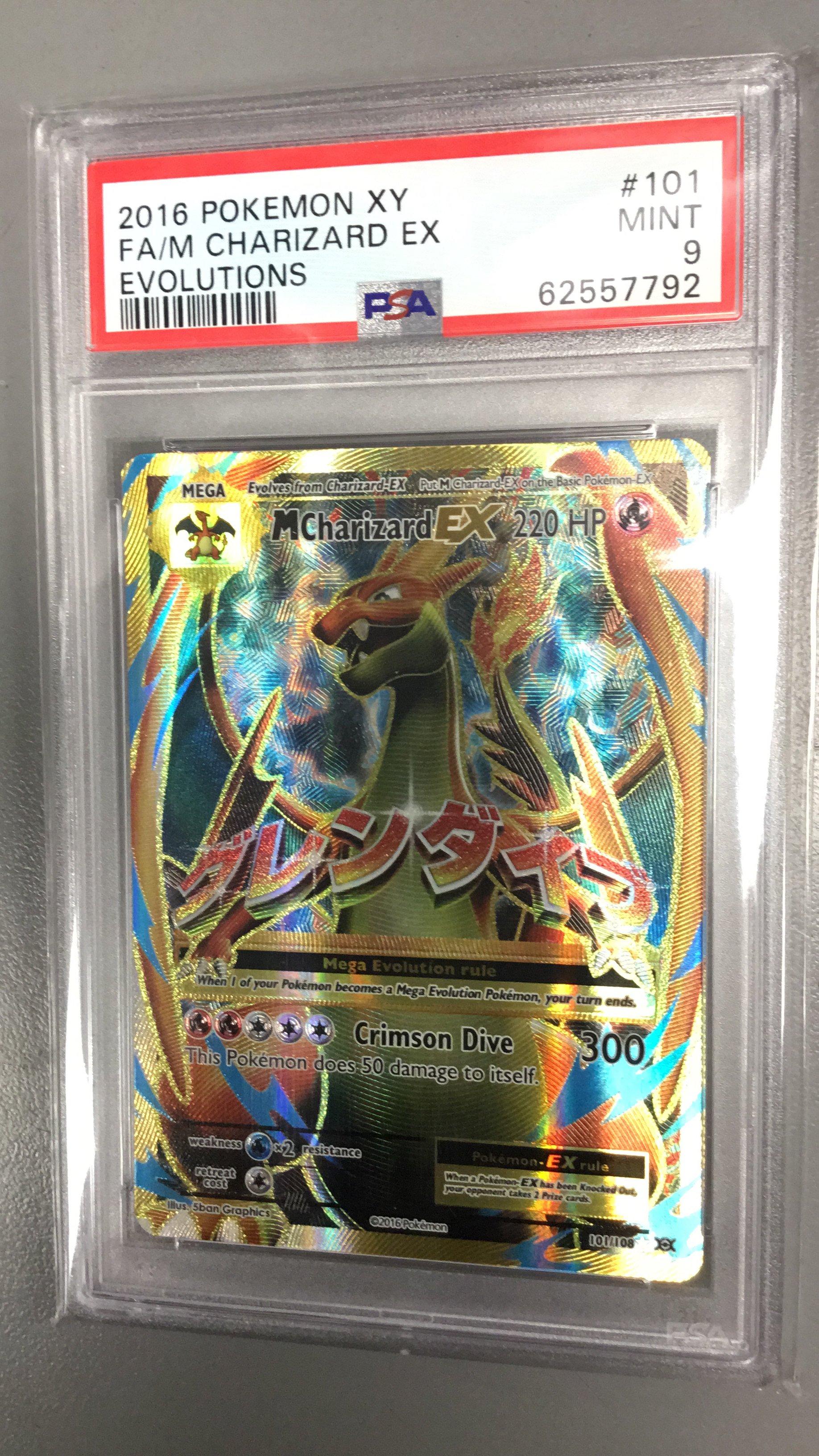 2016 Pokemon Xy Evolutions 101 Full Art/m Charizard Ex PSA 9