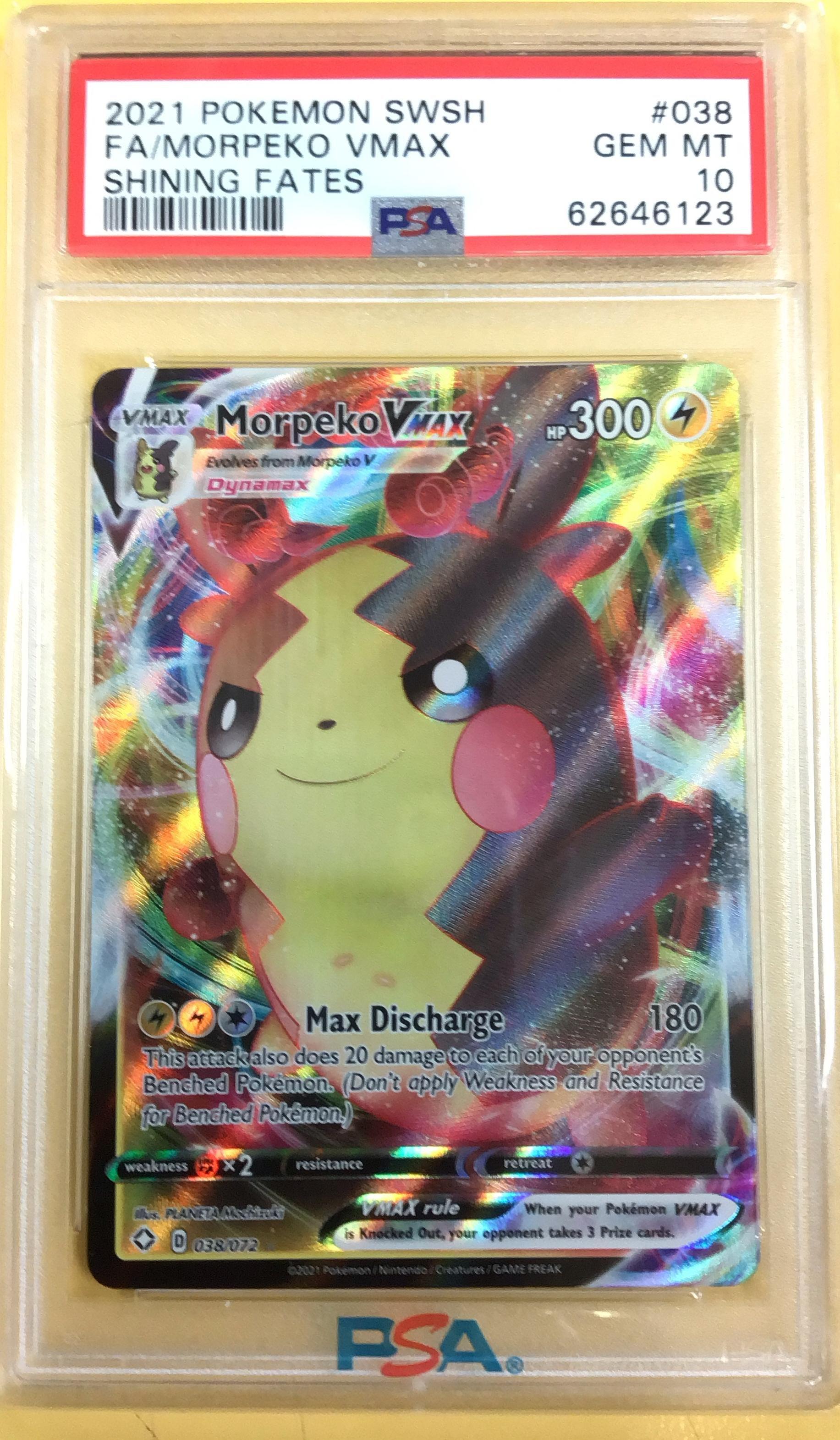 2021 Pokemon Sword & Shield Shining Fates 038 Full Art/morpeko Vmax PSA 10