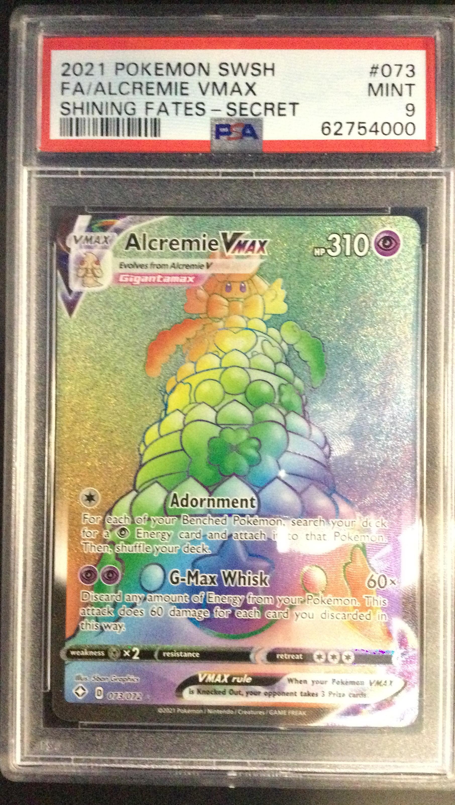 2021 Pokemon Sword & Shield Shining Fates 073 Full Art/alcremie Vmax Secret  PSA 9 Graded Card | GameStop