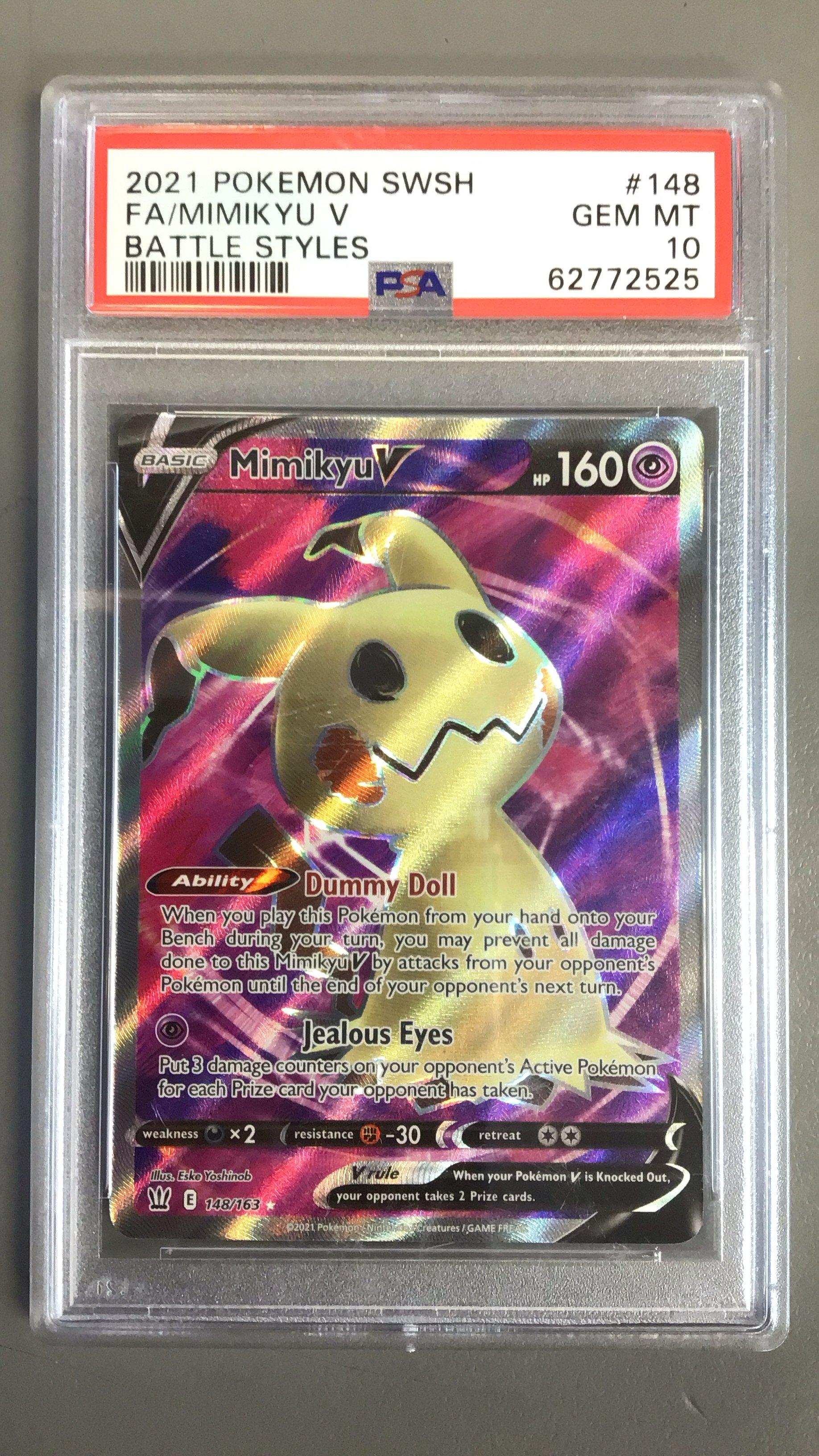 2021 Pokemon Sword & Shield Battle Styles 148 Full Art/mimikyu V PSA