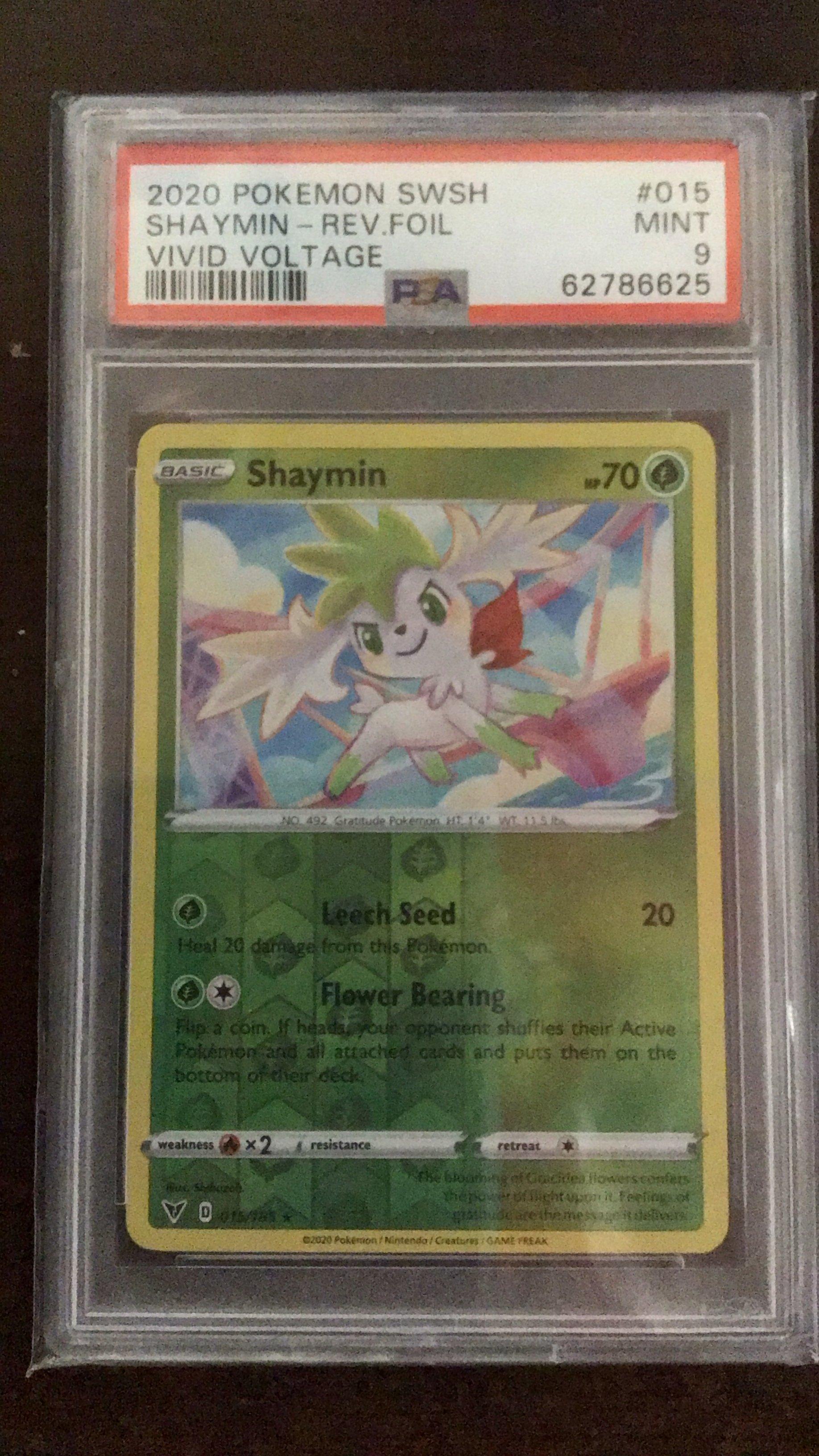 2020 Pokemon Sword & Shield Vivid Voltage 015 Shaymin-reverse Foil PSA 9  Graded Card | GameStop