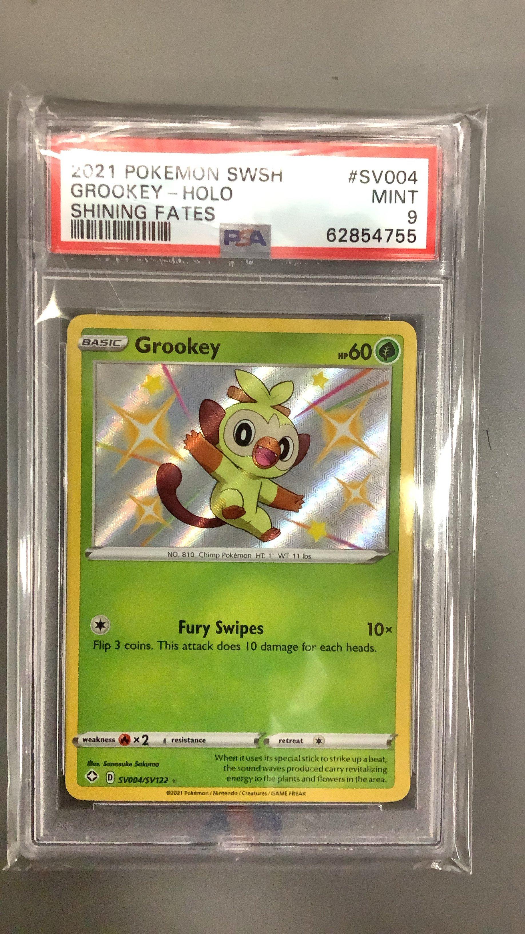 2021 Pokemon Sword & Shield Shining Fates Sv004 Grookey-holo PSA 9 Graded  Card | GameStop